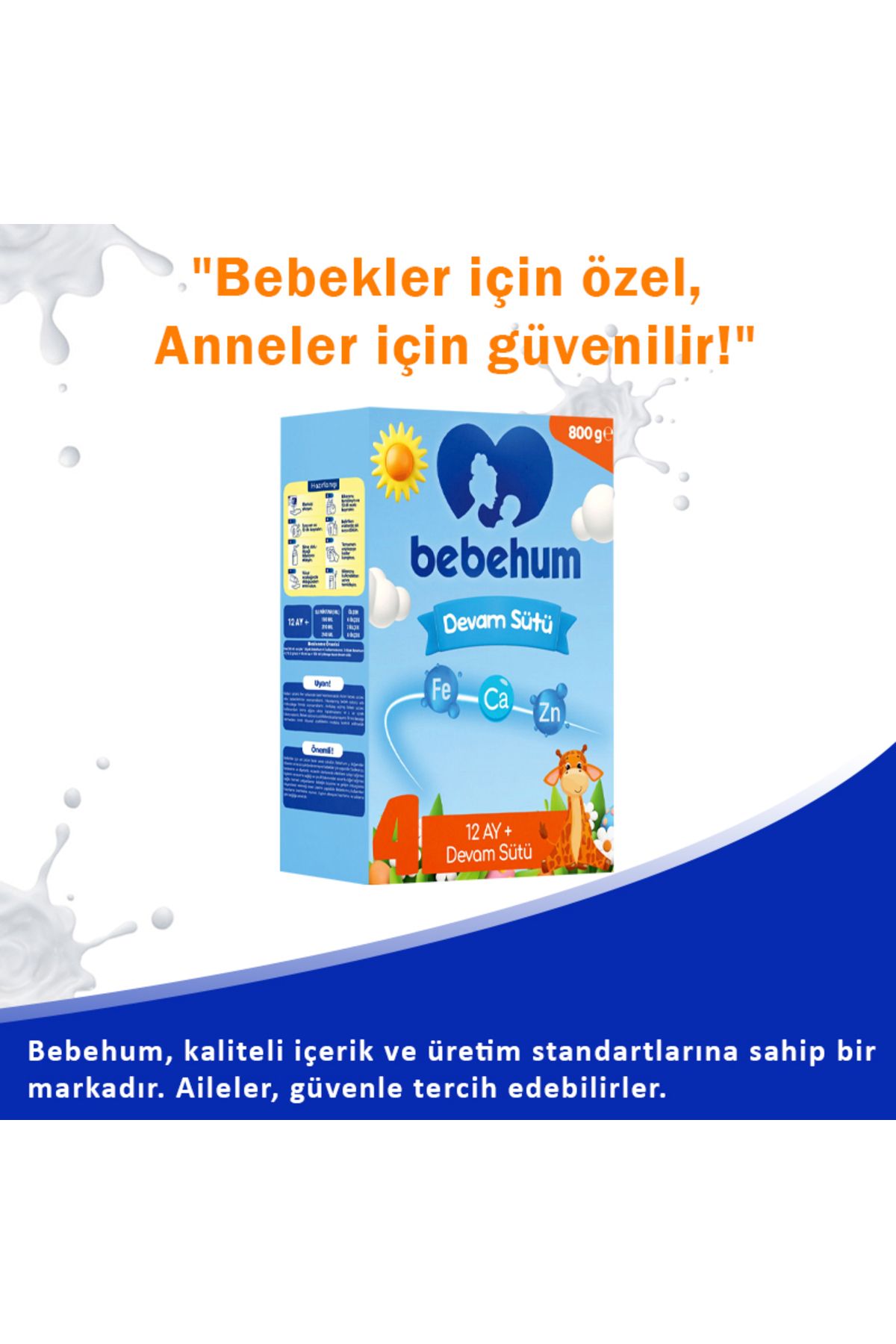 Bebehum 4 Devam Sütü 800 Gr 12+ Ay