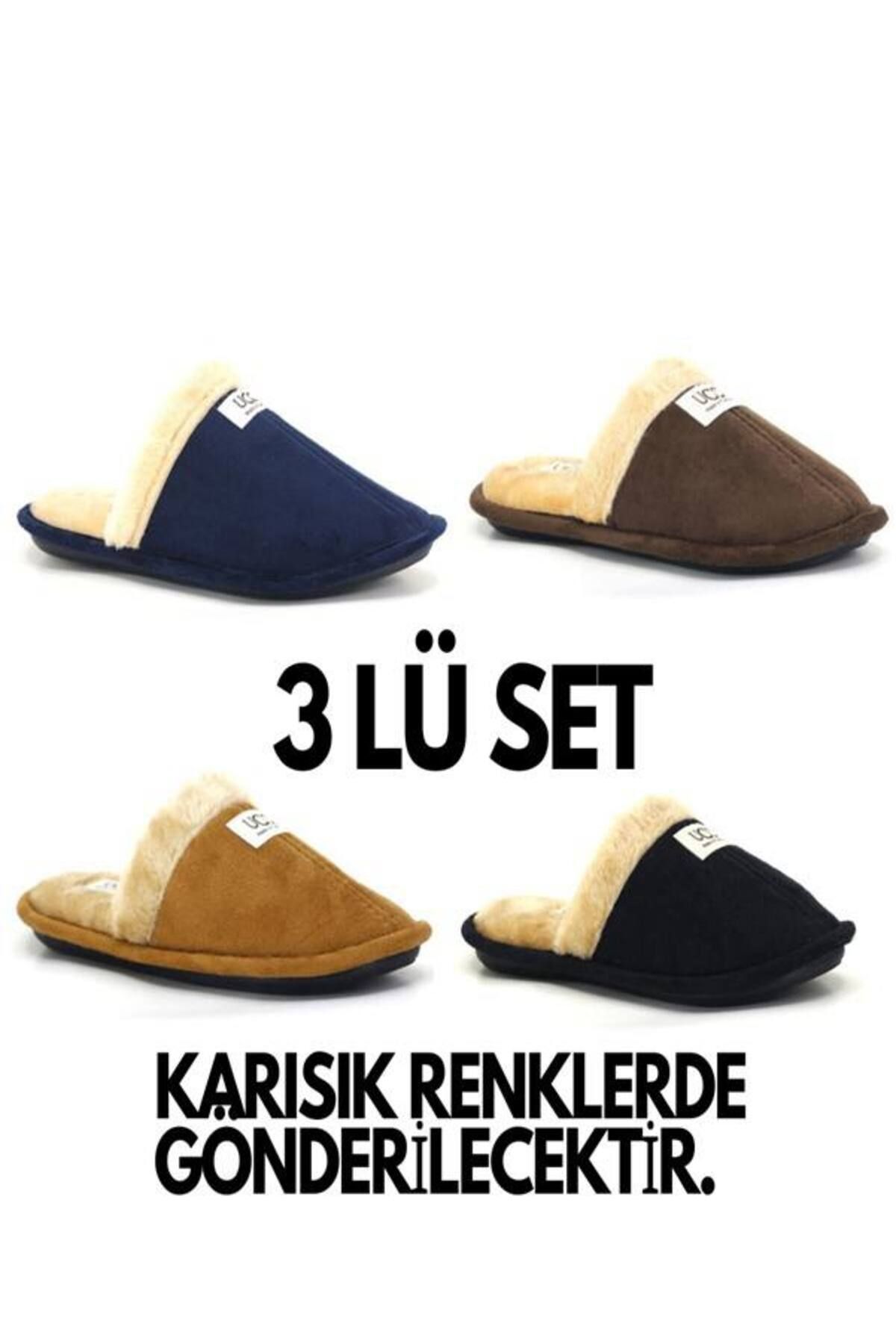 ŞENSHOES3'lü Paket KadınErkek Ev Terliği Çeyi...