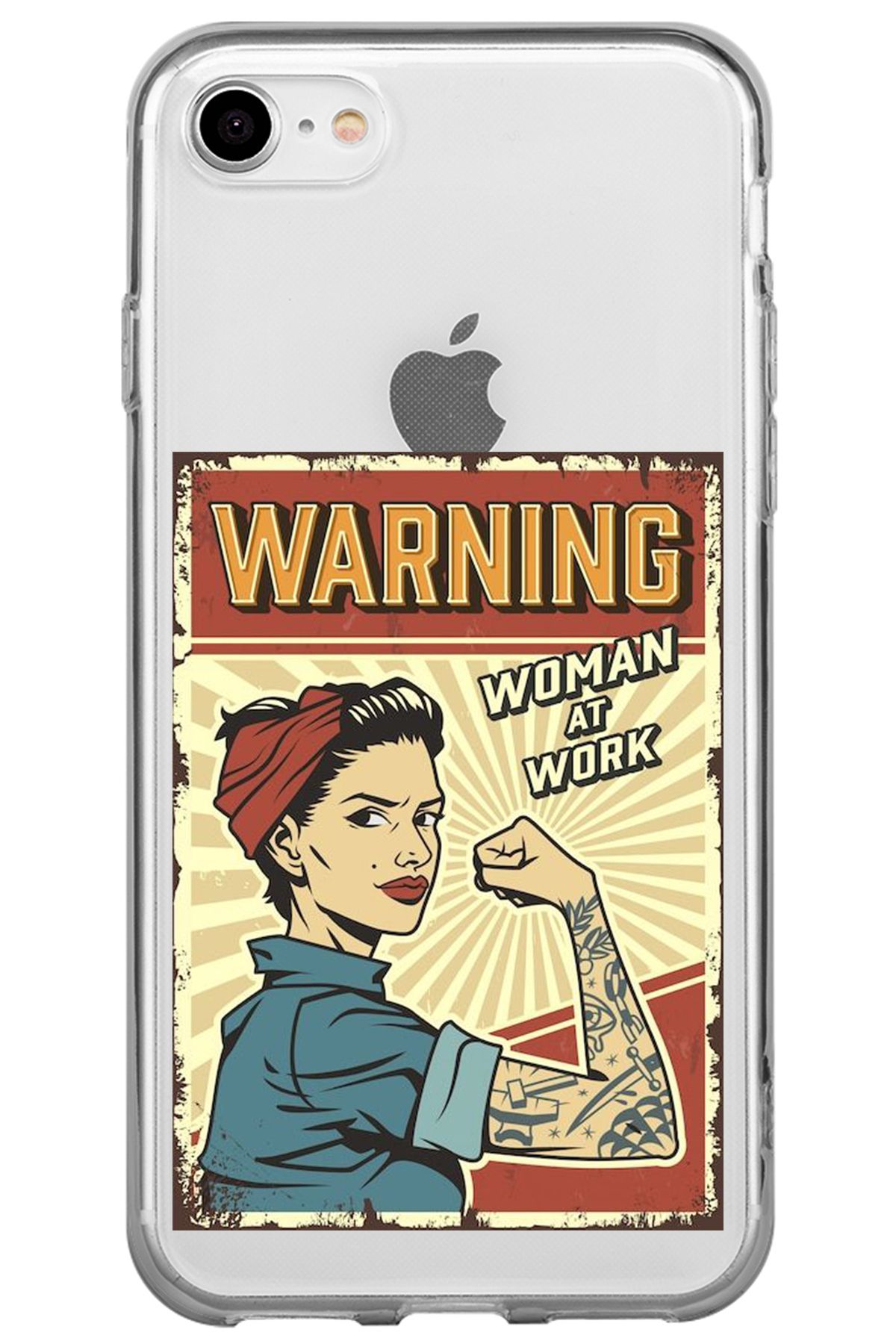 WANNA PROTECT iPhone 8WARNİNG Girl Power Dese...