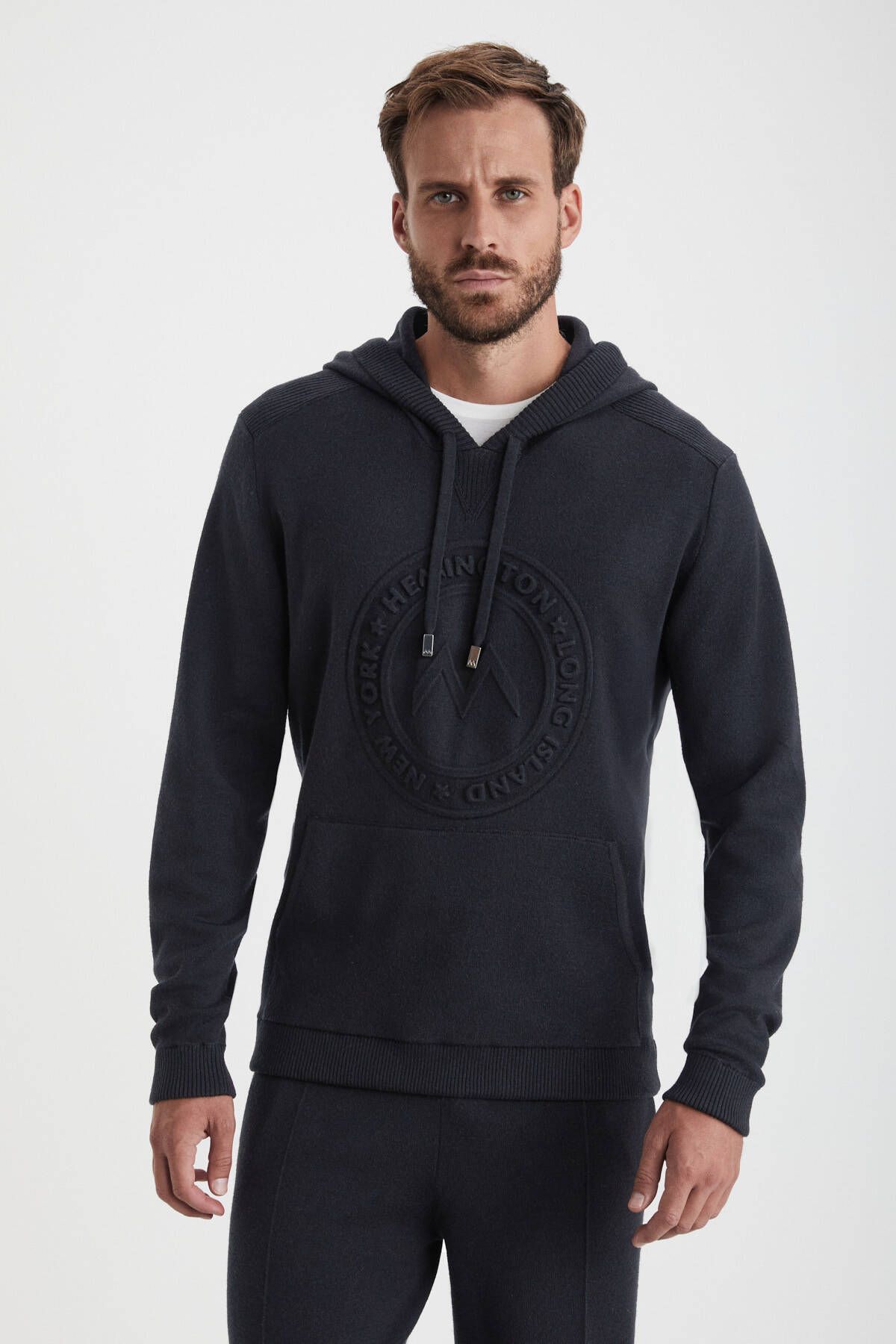 Hemington M Logolu KapüşonluSiyah Hoody