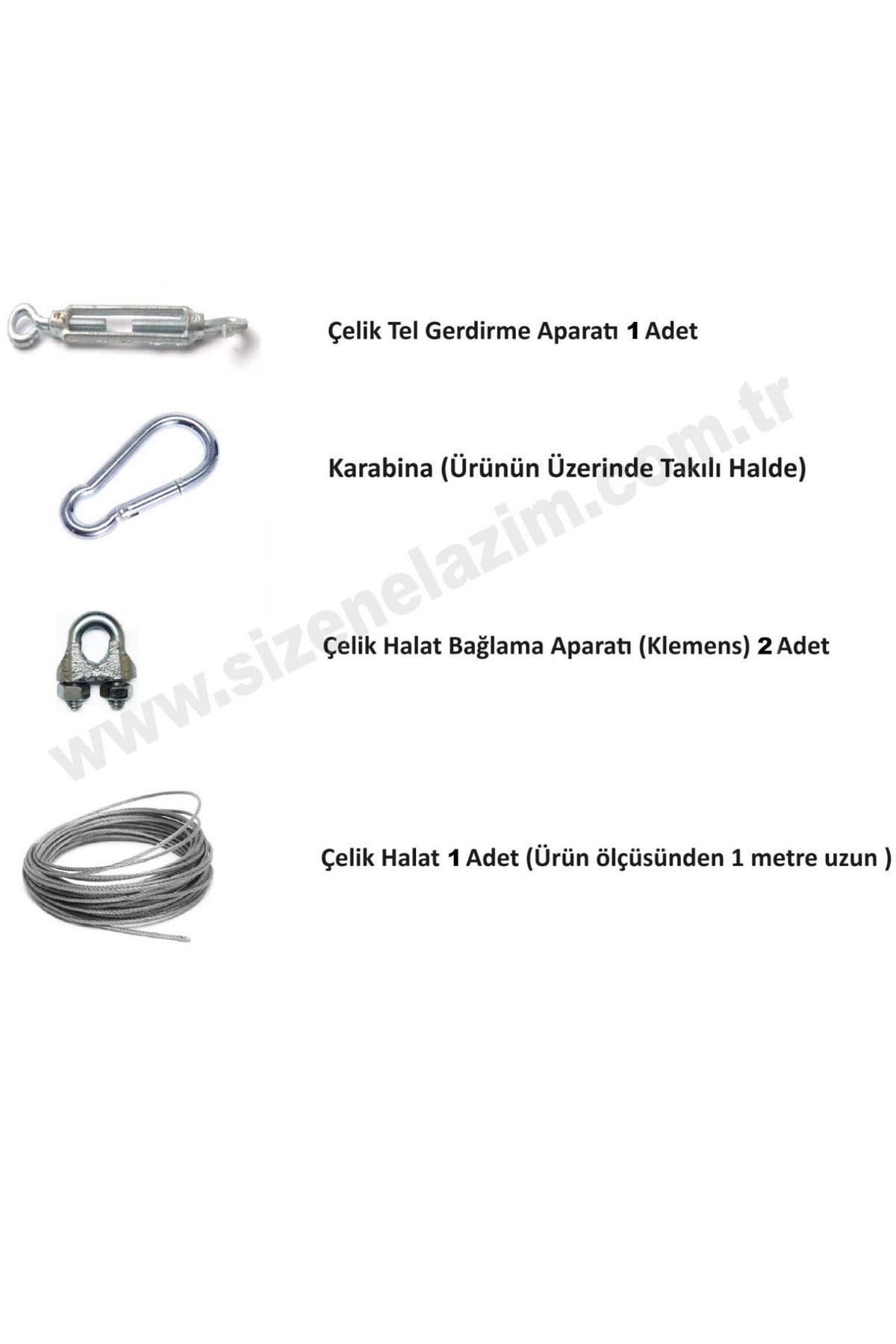 1.5m x 19m Şeffaf Balkon, Teras Perdesi ve Bağlantı Ekipmanları