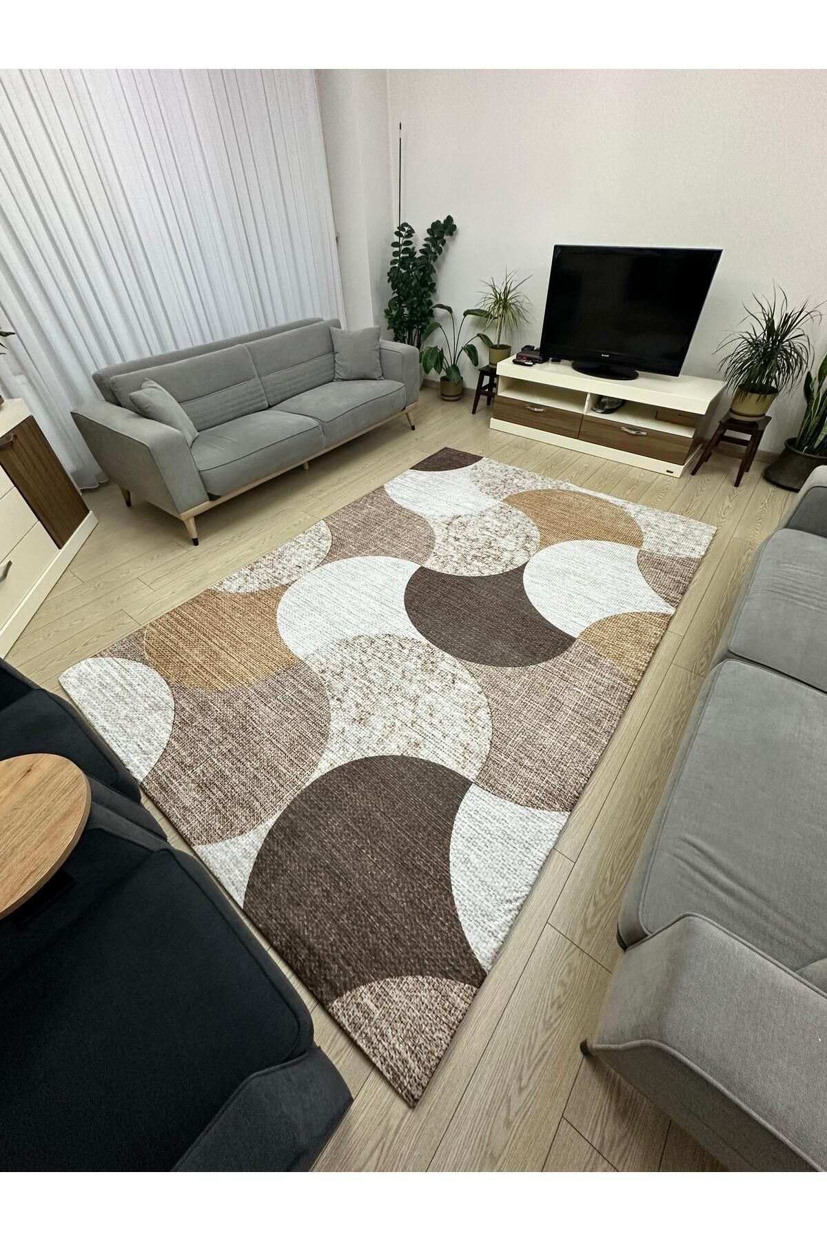 Süngersiz Halı Örtüsü - Lastikli - Yıkanabilir - Dijital Baskı - Ölçü 6m² 200x300 Cm Hasır