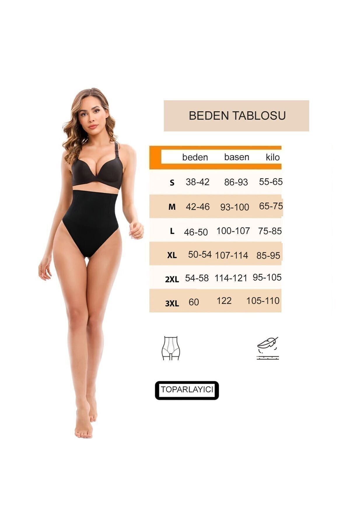 Kadın Karın Toparlayıcı Yüksek Bel Slip String Toparlayıcı Tanga Korse