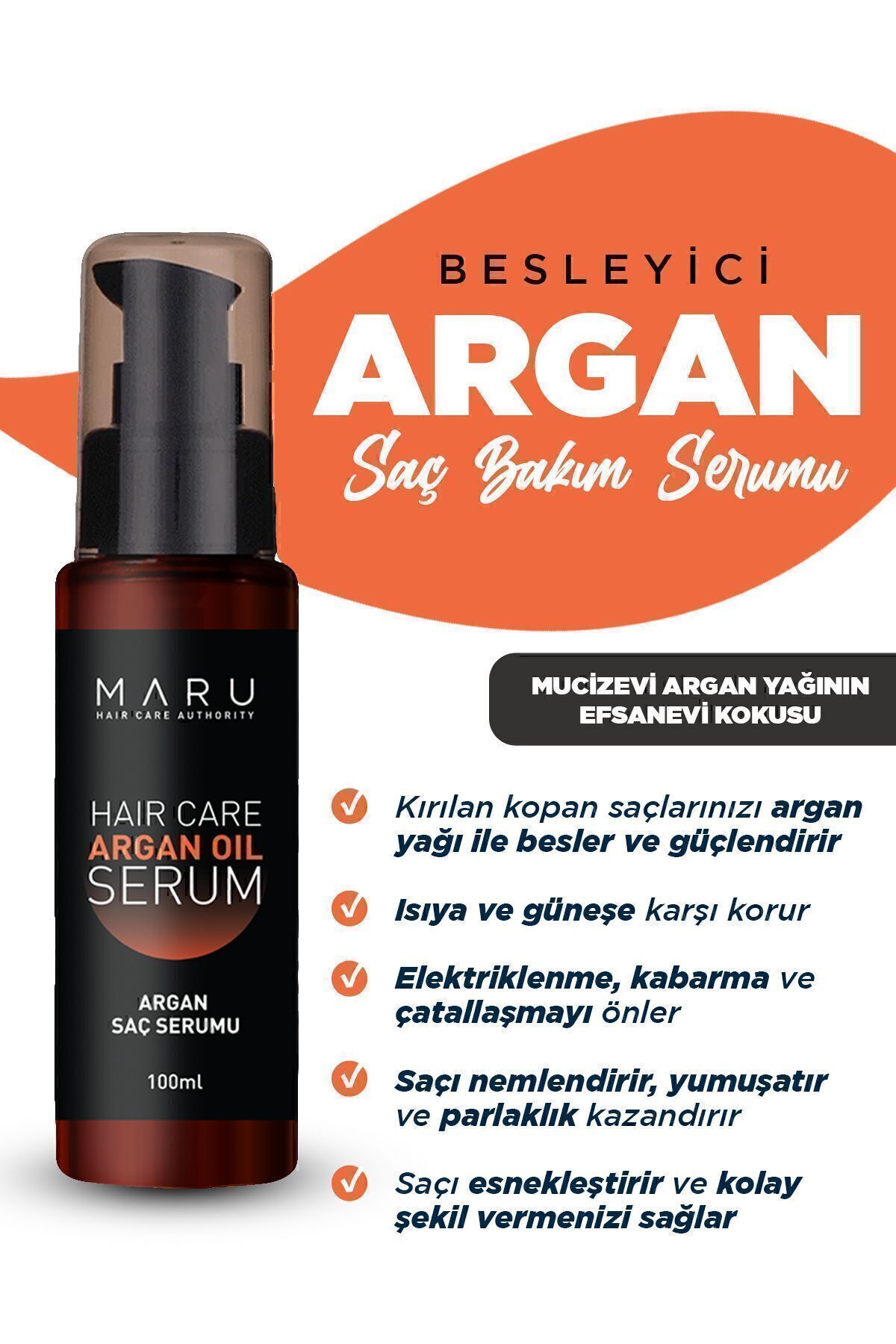 MARUBesleyici Ve Onarıcı SaçBakım Yağı Argan&...