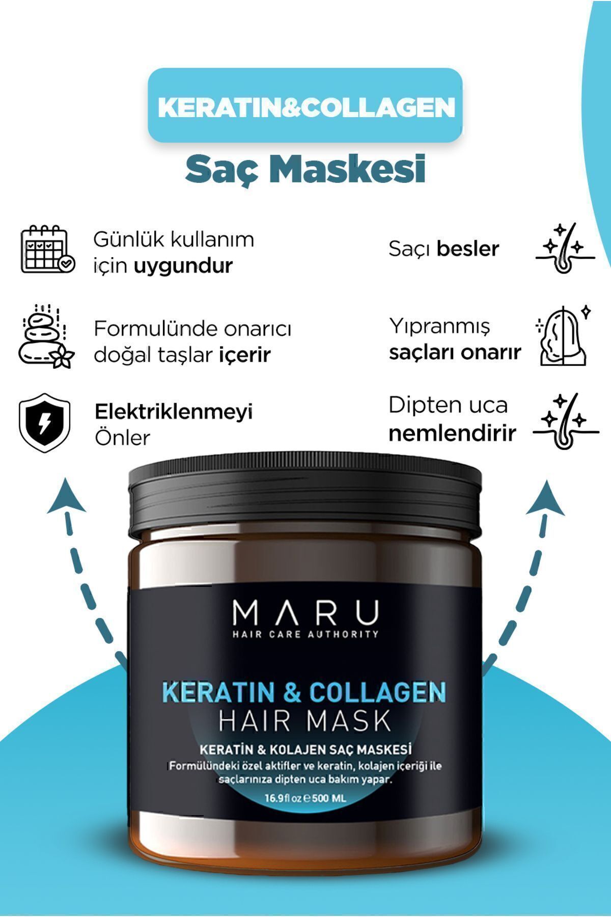 MARUGüçlendirici OnarıcıKeratin & Kolajen Saç...