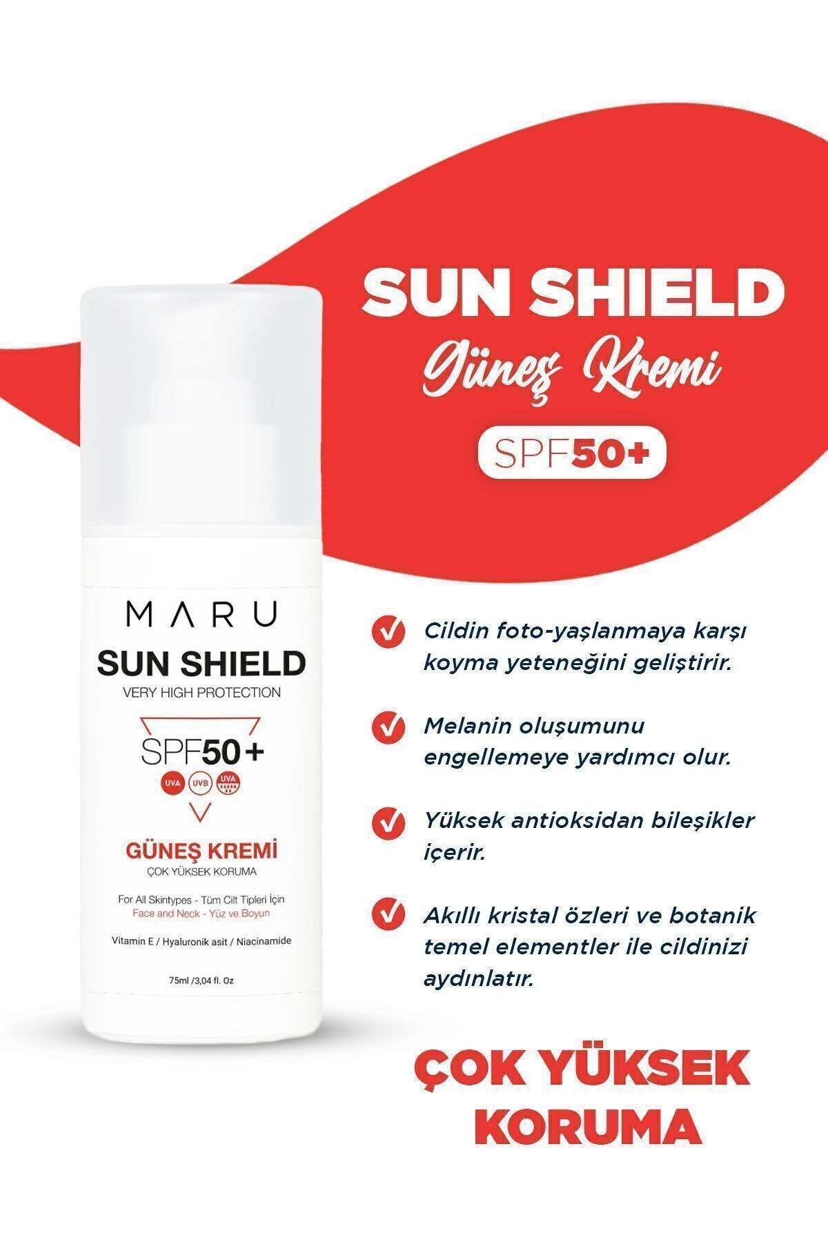 MARUSun Shıeld Güneş Kremi75 ml 8684091008408