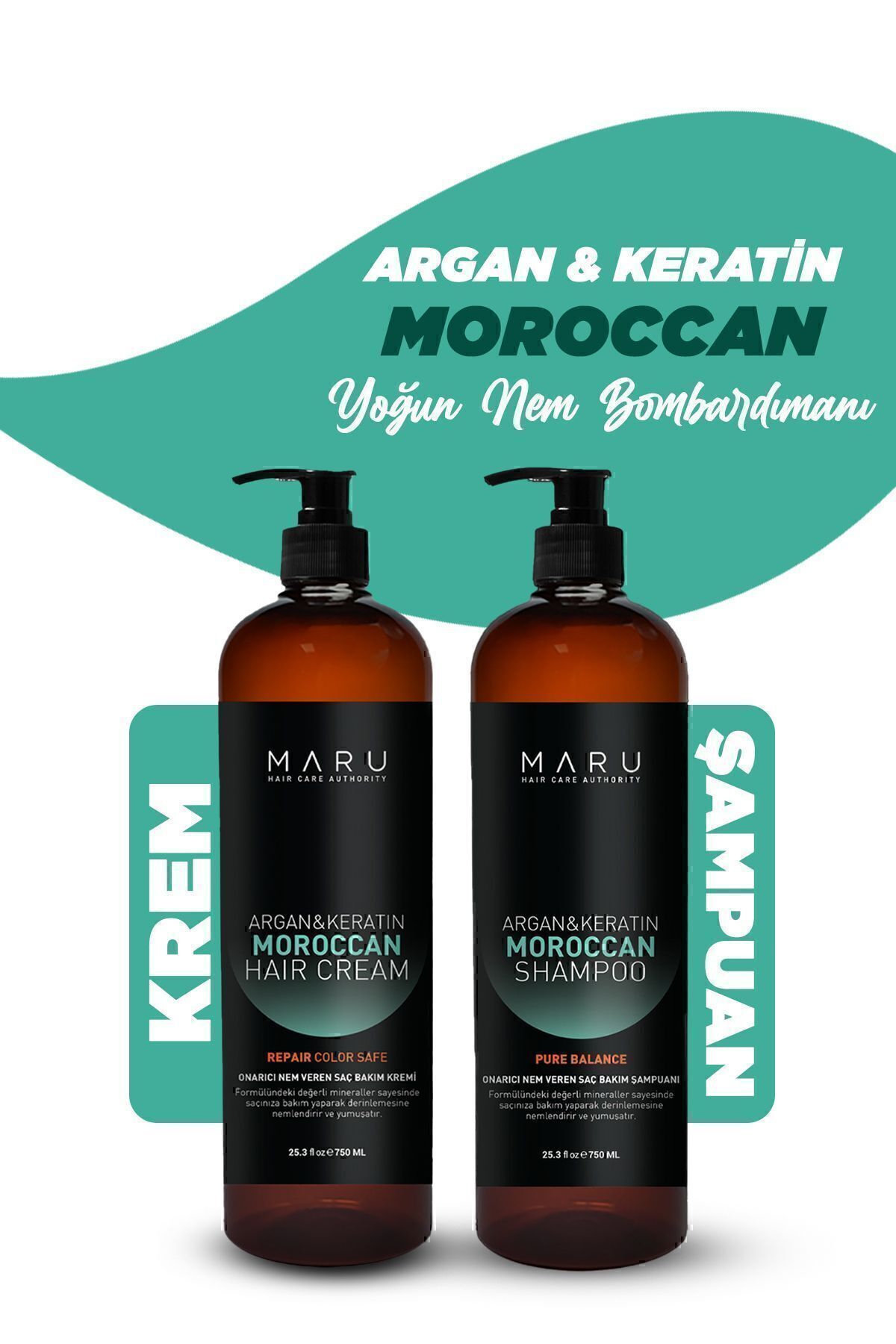 MARUOnarıcı Nem Veren ArganVe Keratin Saç Bak...