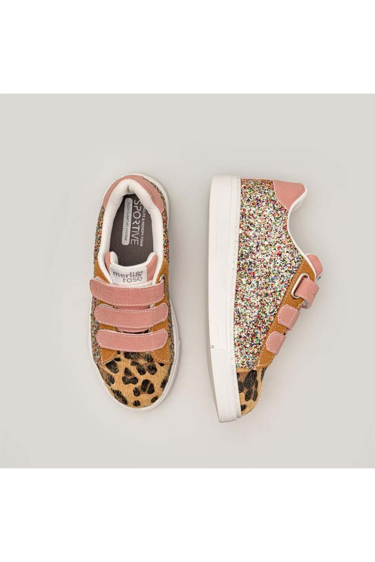 Trio Büyük Çocuk Sneaker | Leopar-glare-pink