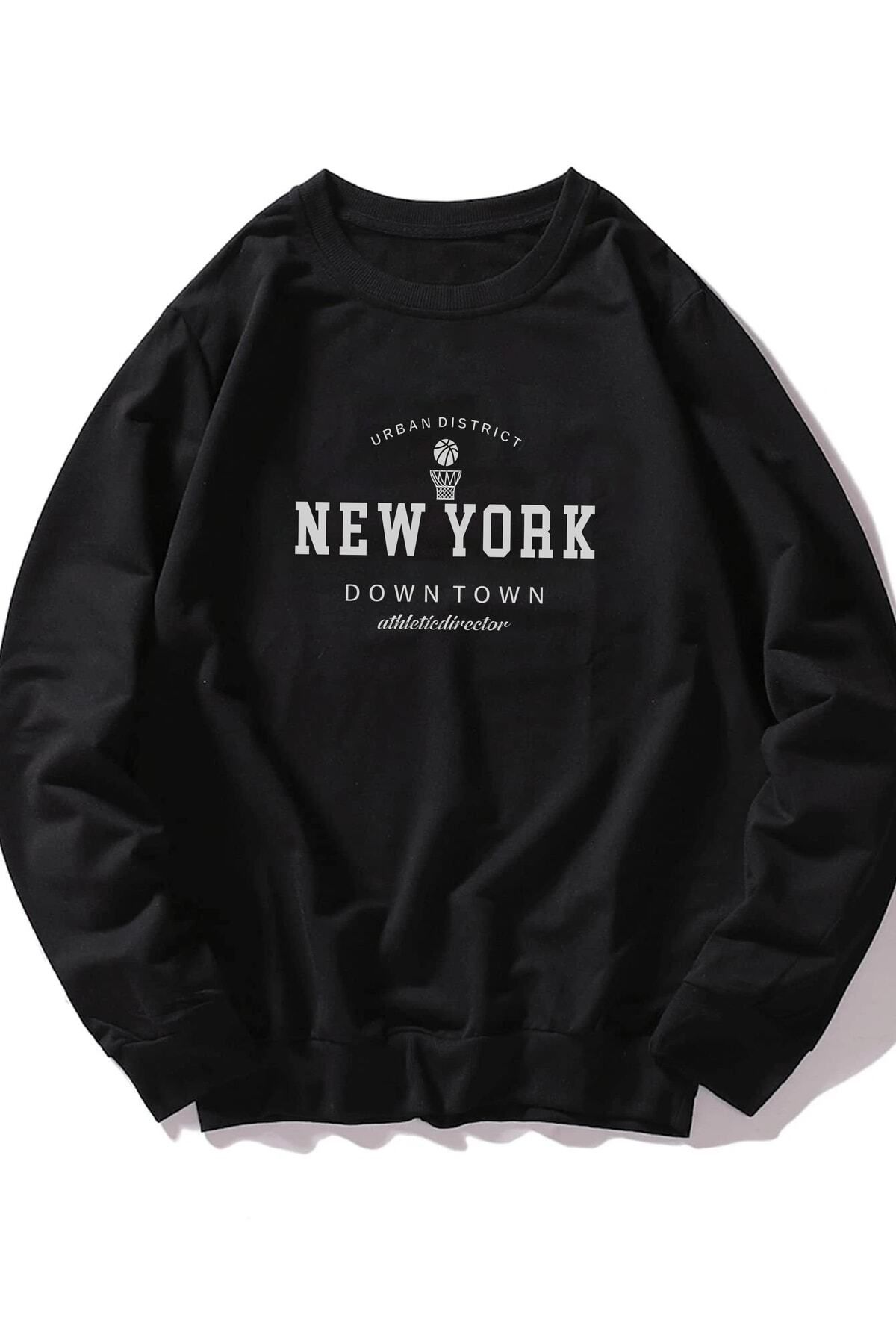 Pink Sky Unisex NewyorkDowntown Baskılı Overs...