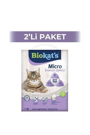 Micro Bianco Classic Kokusuz Topaklanan Doğal Kedi Kumu 6 lt 2 Adet Image 0