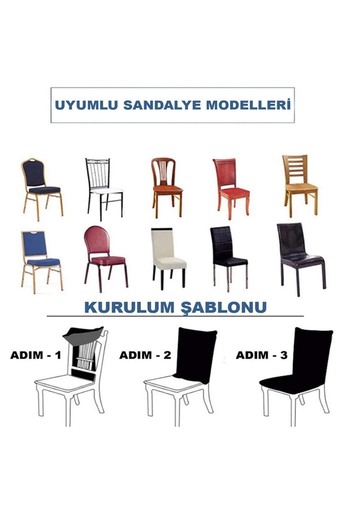 Ipek Kadife Sandalye Kılıfı Likralı Lastikli Kadife Sandalye Örtüsü - Vizon