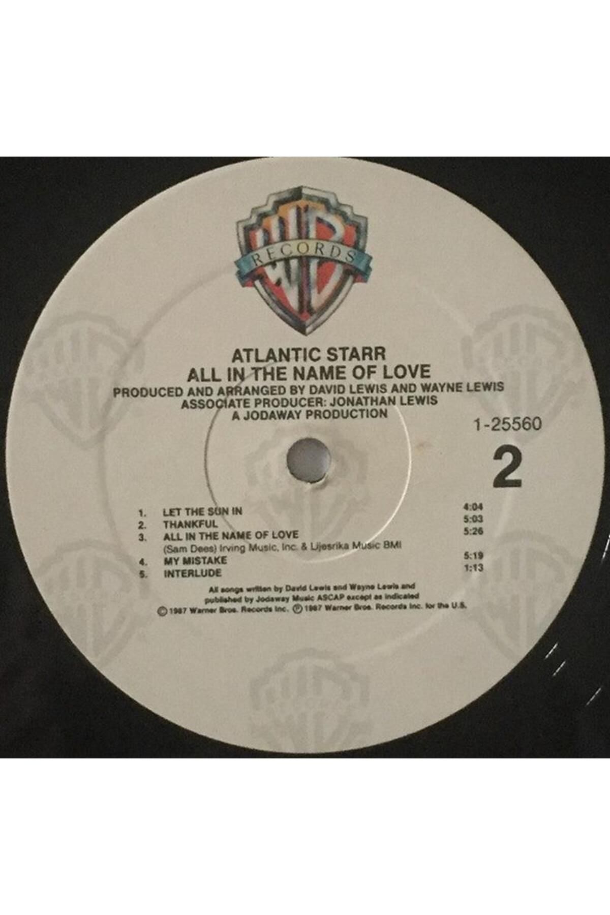 Atlantic Starr – All In The Name Of Love - Soul, Contemporary R&b Tarz Müzik Plak Alithestereo