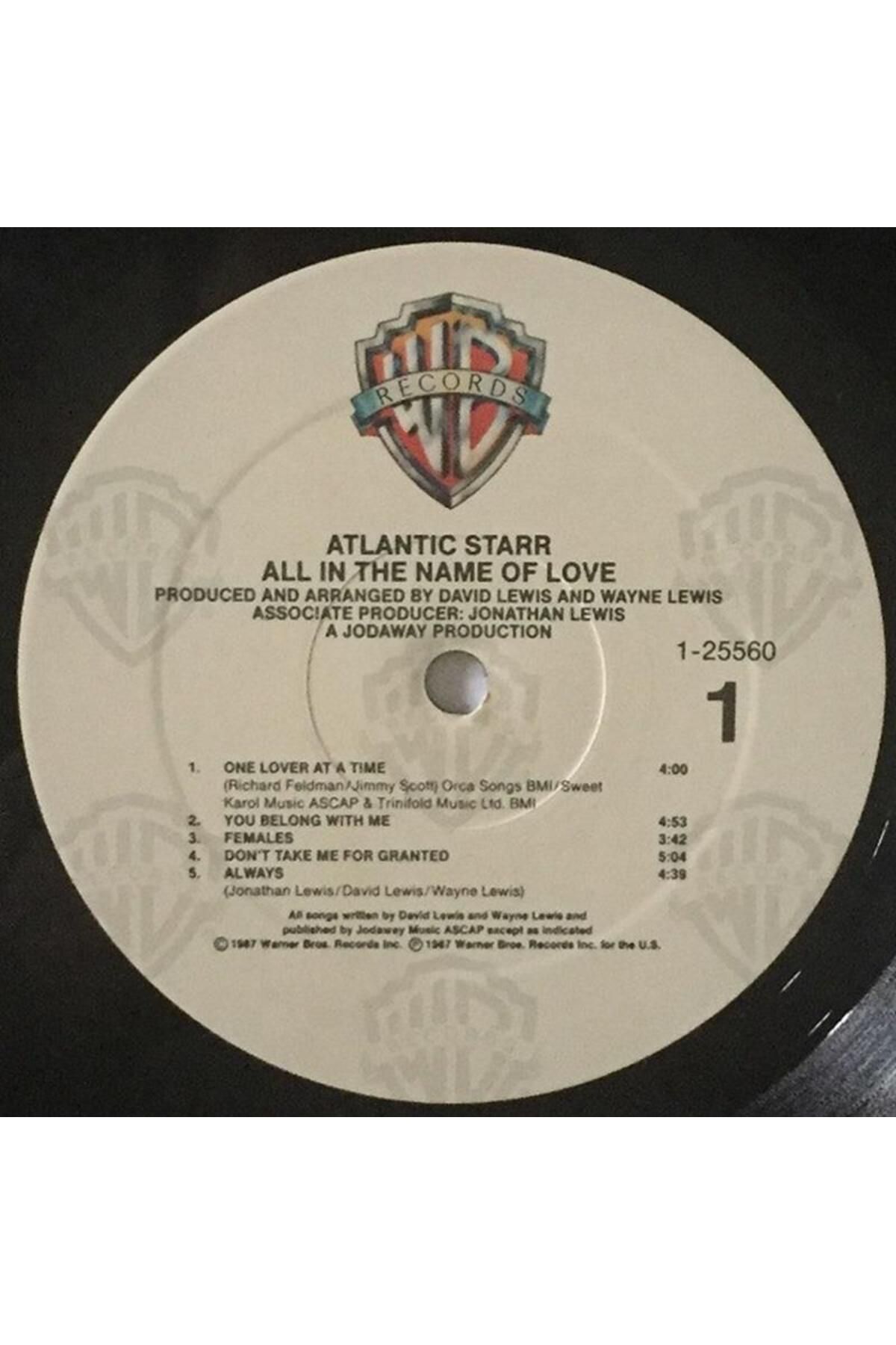 Atlantic Starr – All In The Name Of Love - Soul, Contemporary R&b Tarz Müzik Plak Alithestereo