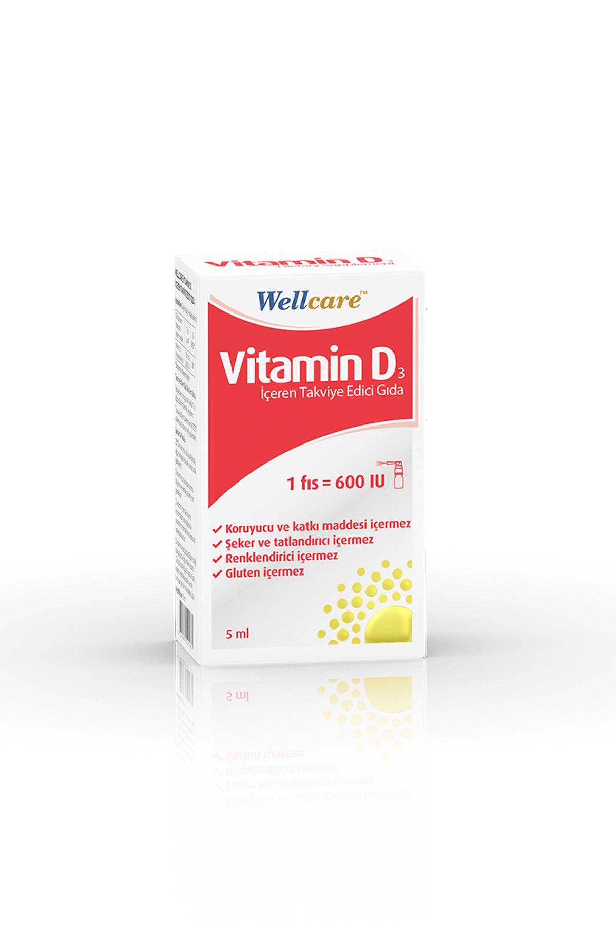 WellcareVitamin D3 600 Iu -5 ml