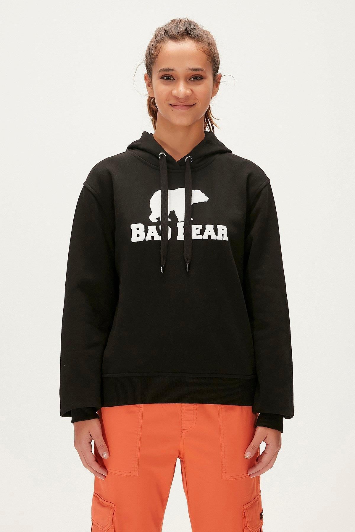 Bad Bear Logo Hoodie KadınSweatshirt