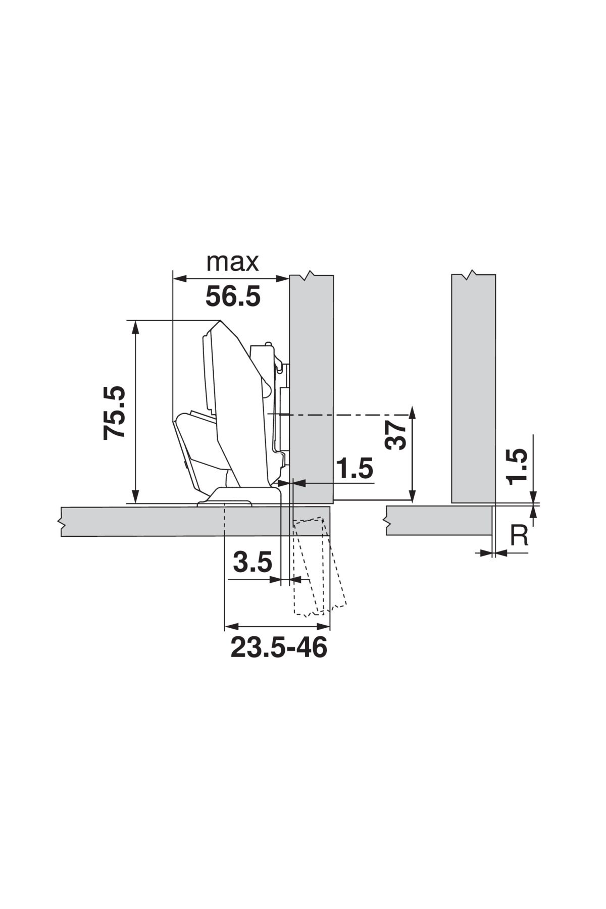 Clip Top Otion Ince Kapak Menteşesi 71b453t 173l6100