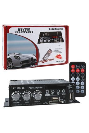 MagicVoice YW-406L 12 Volt 100 Watt Motosiklet Bluetooth Amfi USB/SD 2 Kanal Pazarcı - Anfi (154X80X Image 0
