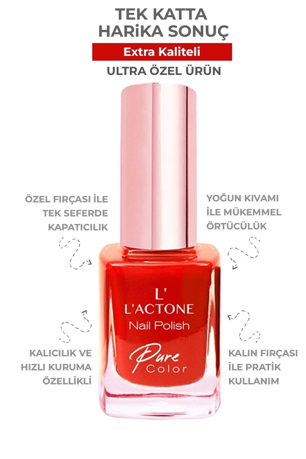 Kırmızı Oje Nail Polish Pure Color 313