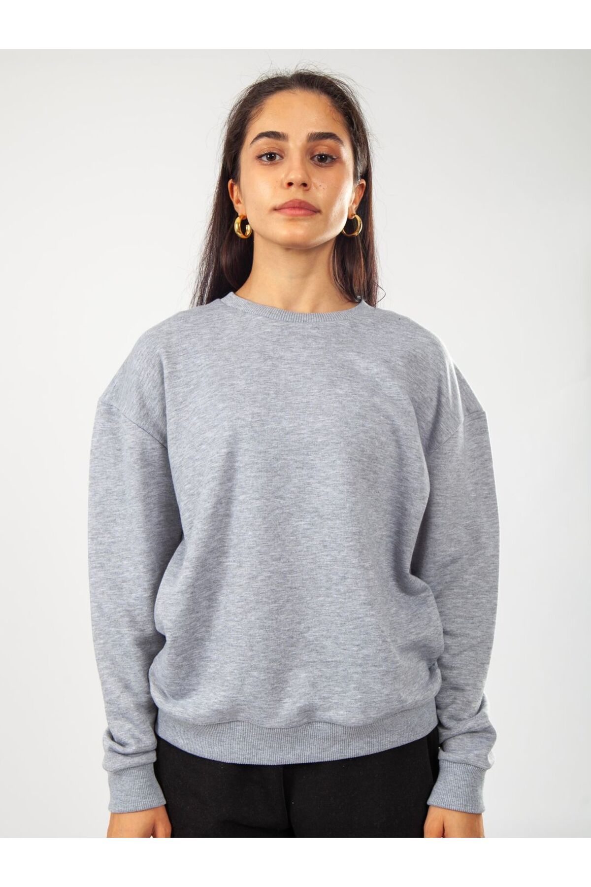 Coredra Basic Kadın RelaxedFit Sweatshirt