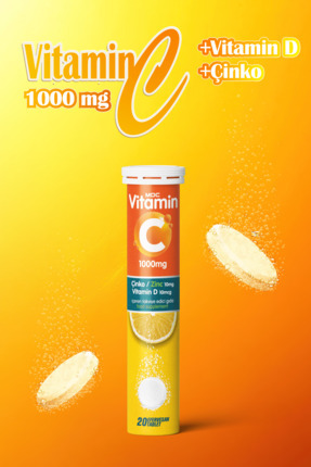 Vitamin C & Çinko & Vitamin D 20 Efervesan Tablet Image 0