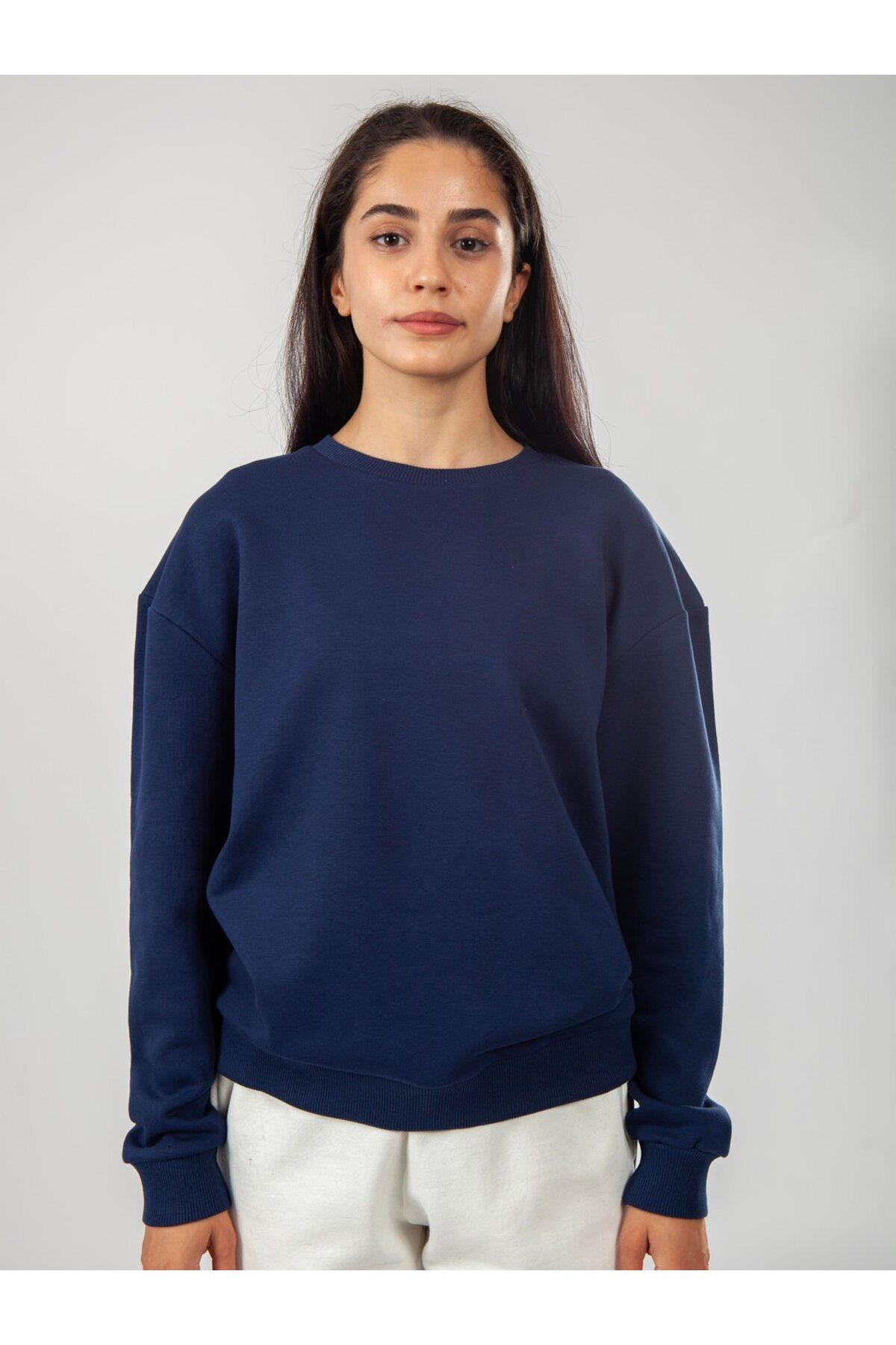 Coredra Basic Kadın RelaxedFit Sweatshirt