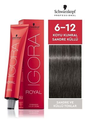 Royal Küllü Tonlar 6-12 Koyu Kumral Sandre Küllü Saç Boyası 60ml Image 0