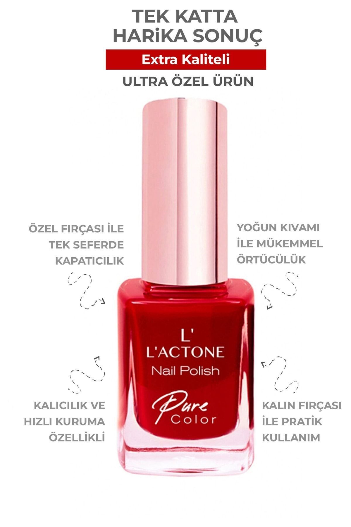 Kırmızı Oje Nail Polish Pure Color 315