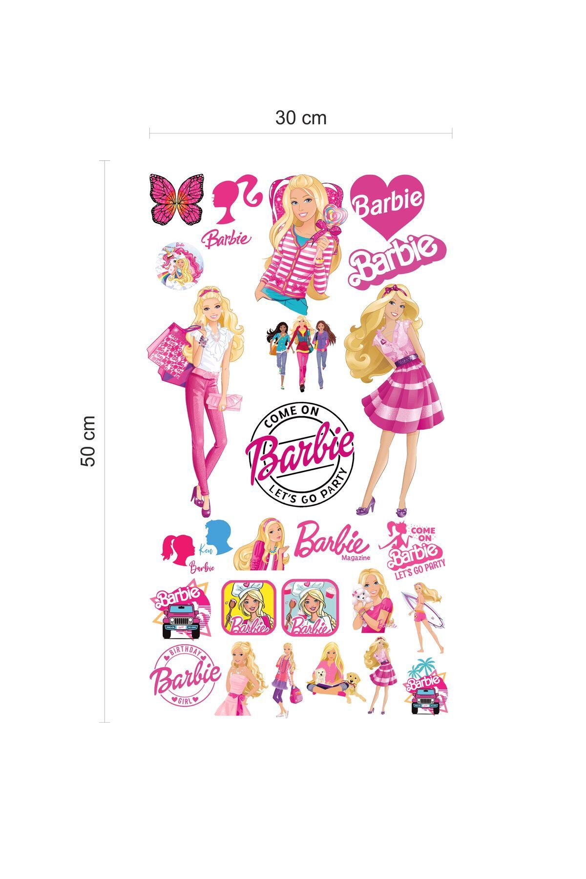 arduçlazer barbie stickeretiket seti