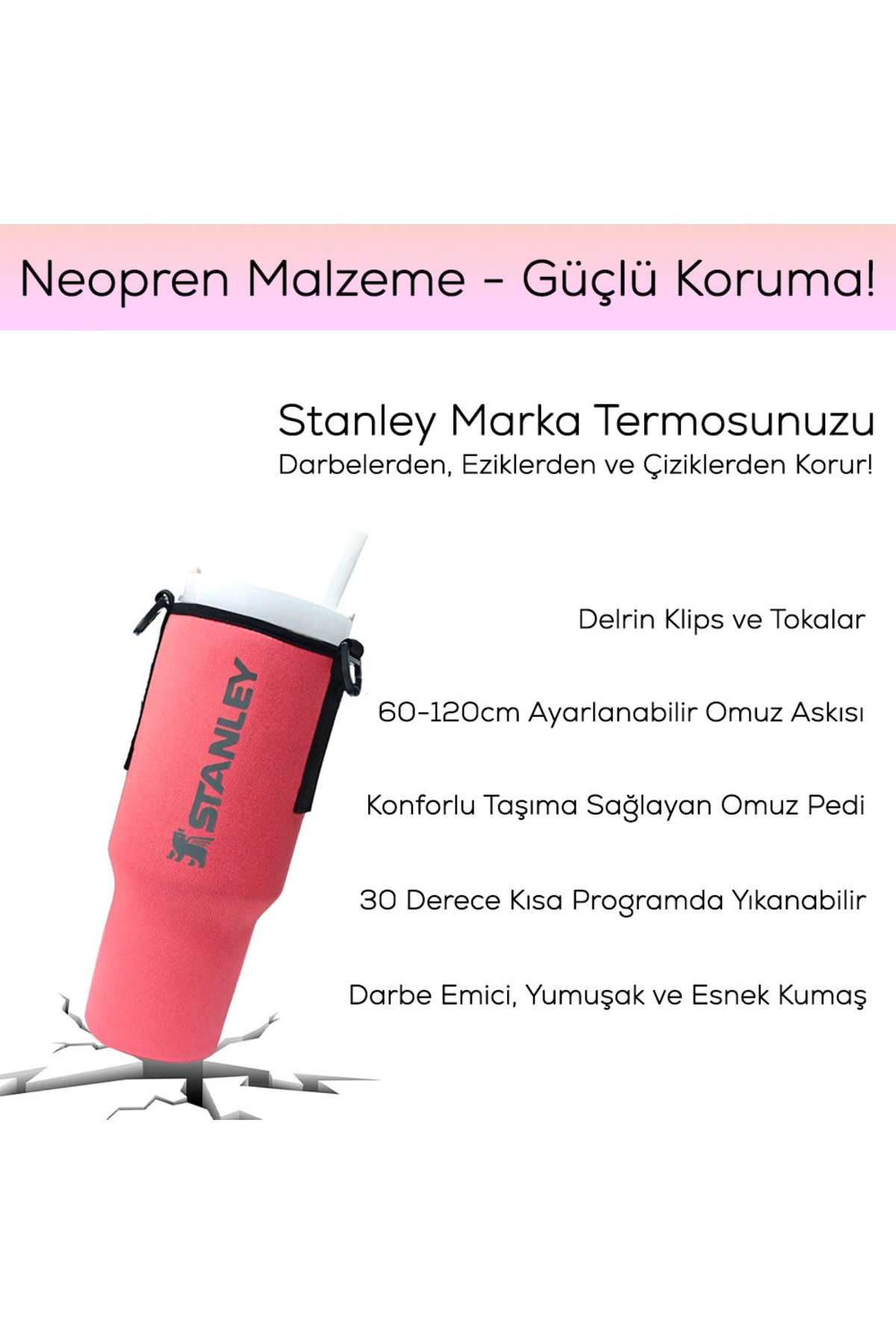 Koruyucu Neopren Termos Kılıfı 1,18 Lt Quencher Pipetli