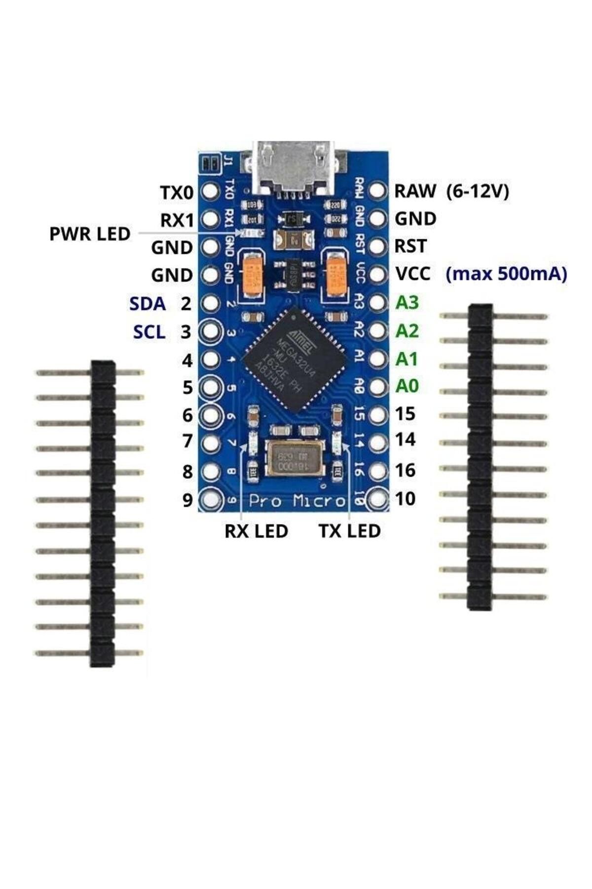 Hatfon Elektronik Arduino ProMicro Klon 5V 16...