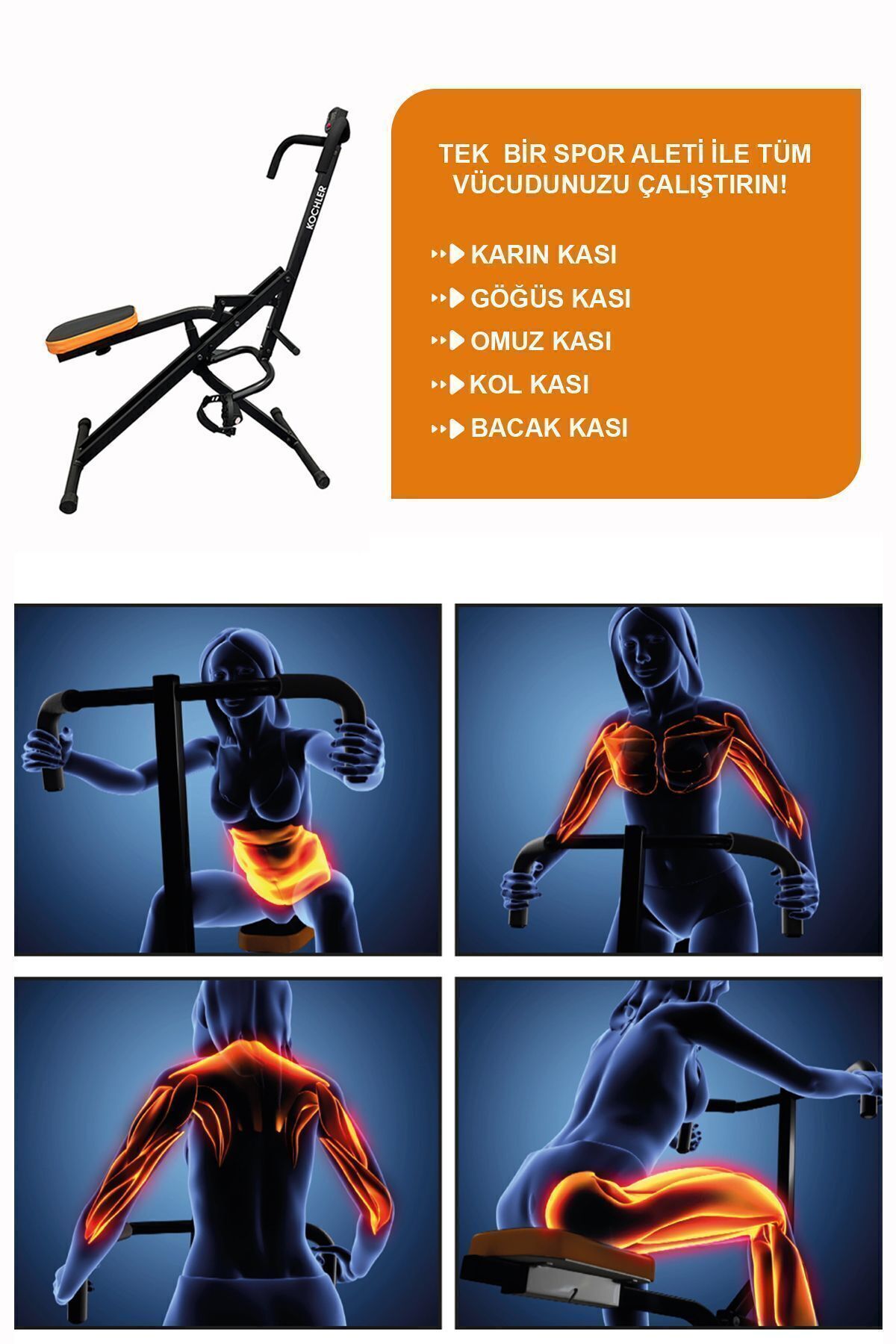 Total Fitness Tüm Vücut Fitness Aleti - Çok Yönlü Egzersiz Aleti - Alman Tasarım