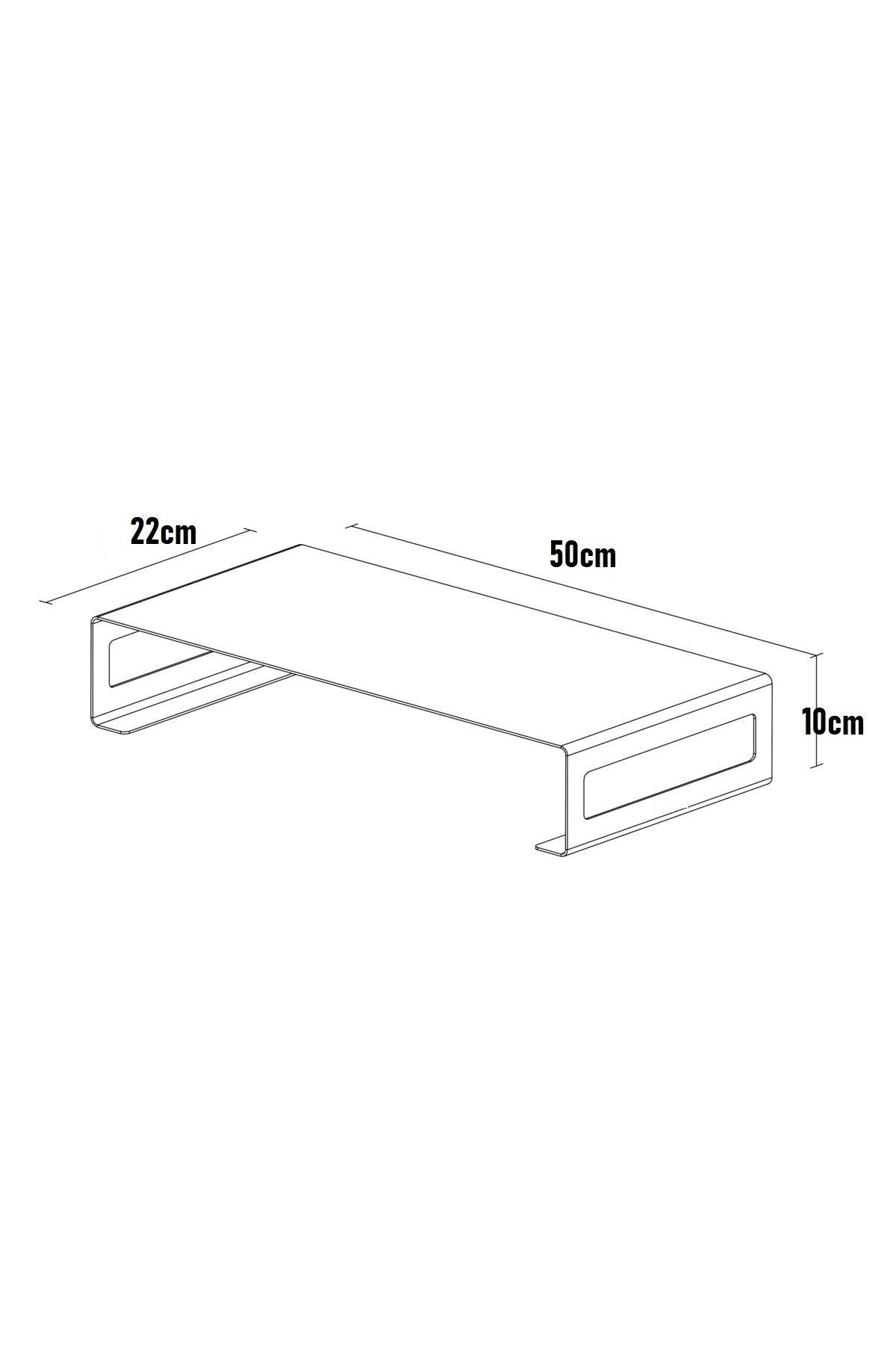 Metal Siyah Monitör Standı Masa Düzenleyici ve Monitör Yükseltici