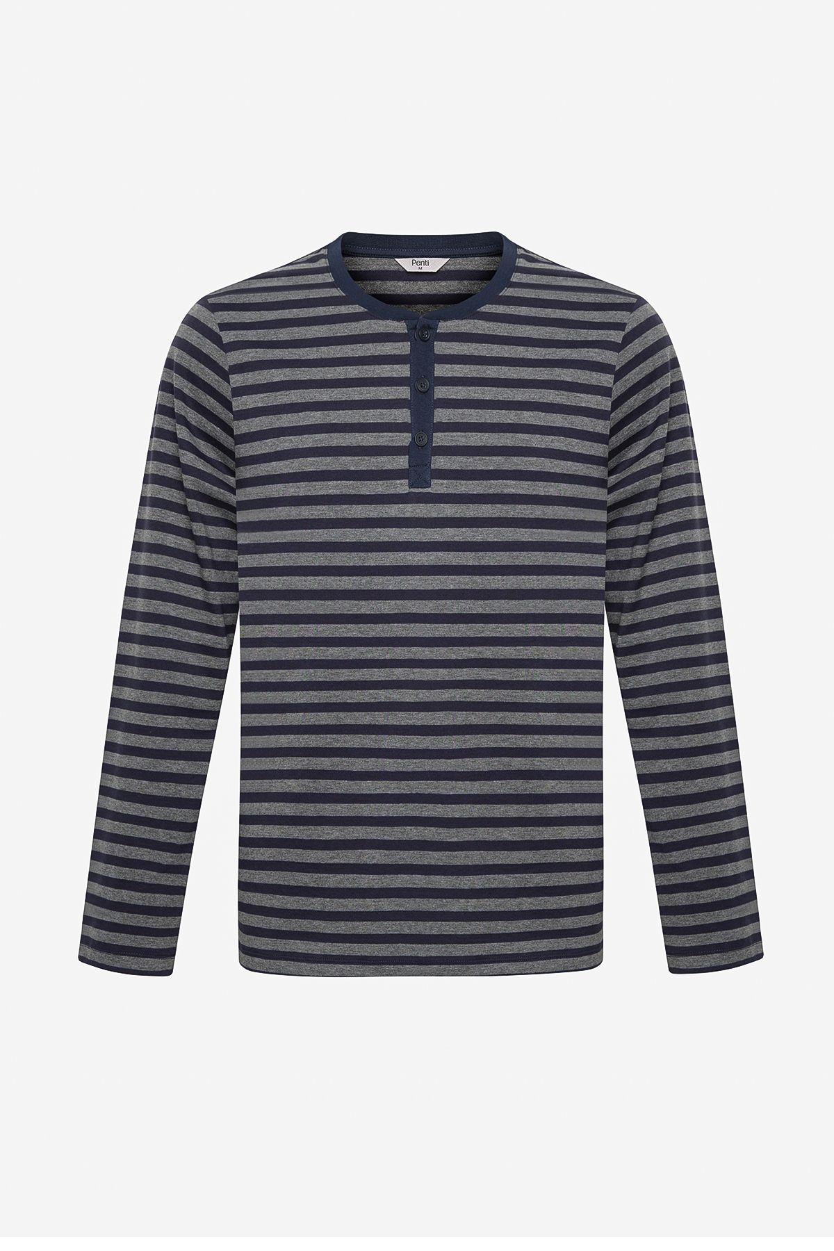 Navy Stripe Lacivert Pantolon Pijama Takımı