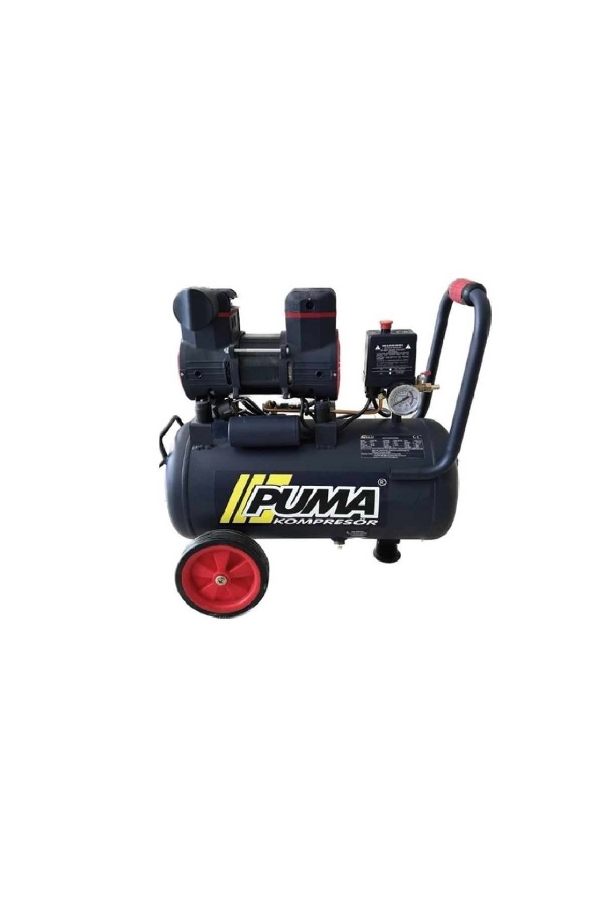 SESSİZ YAĞSIZ PİSTONLU KOMPRESÖR - 24 Lt 1.5 HP - 8 Bar - Hava Üretimi: 152 Lt/dk. - 220 Volt