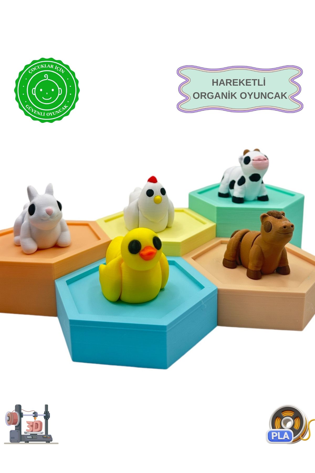 MooieBaby'sMini OrganikOyuncaklar Serisi 5'li...