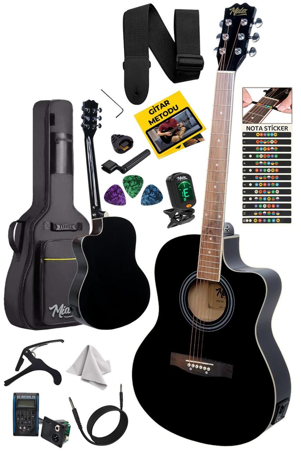 Xc-300xbk-eq Profesyonel Siyah Elektro Akustik Gitar 4/4 Yetişkin Üst Segment