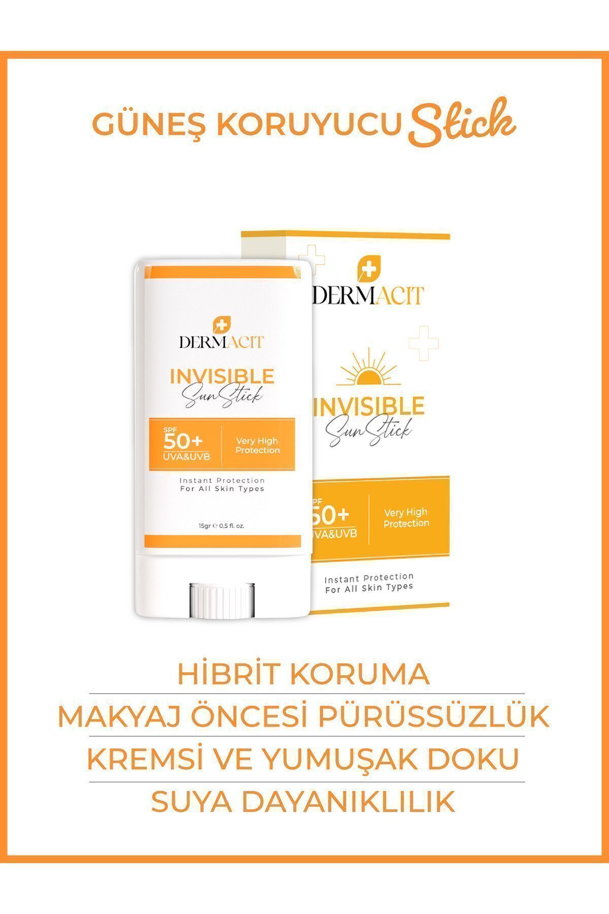 DERMACITStick Güneş Kremi -SPF 50 Hibrit Koru...