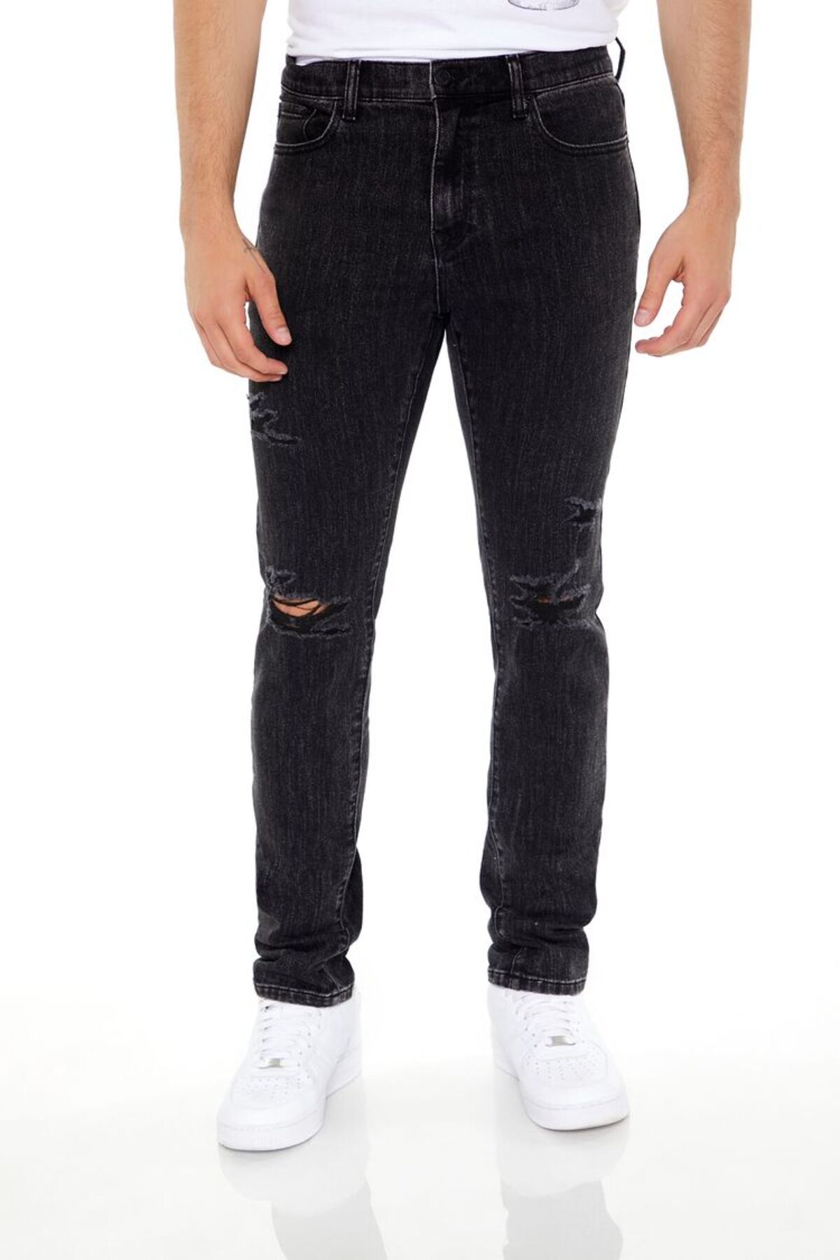 Forever 21 DistressedSlim-Fit Jean Pantolon