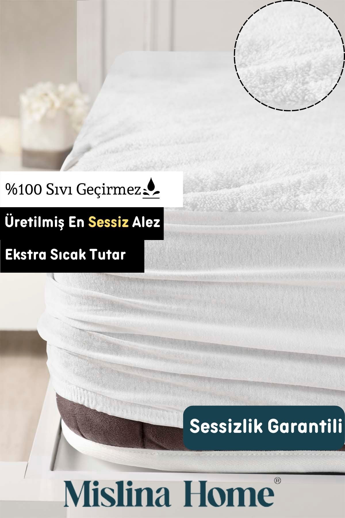 Mislina HomeWellsoft Sıvı SuGeçirmez Fitted F...