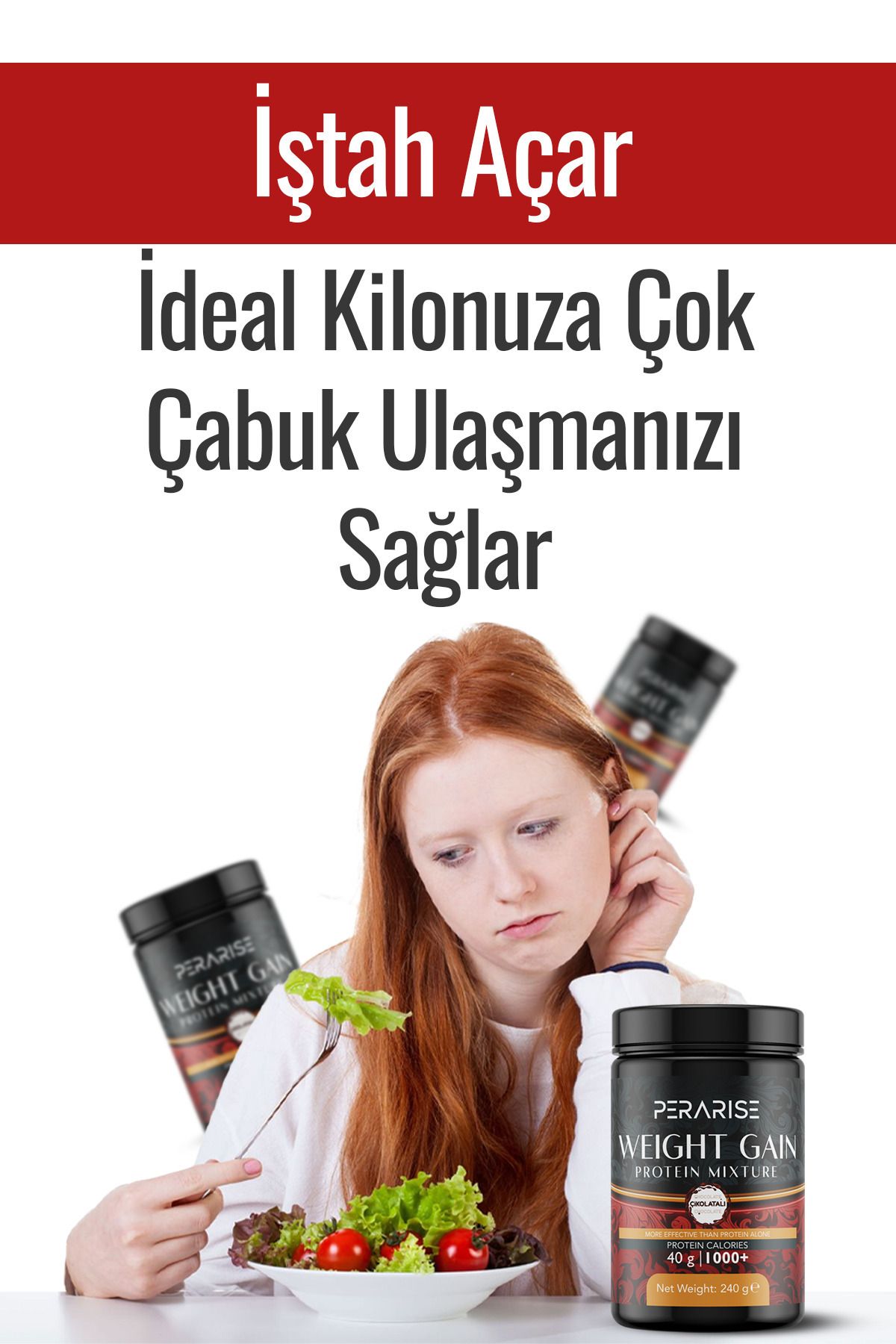 Kilo-aldırıcı Iştah Açıcı Kilo Alma Protein Tozu Muz Ve Kakao Aromalı Kilo Aldıran Toz (1’Lİ SET)