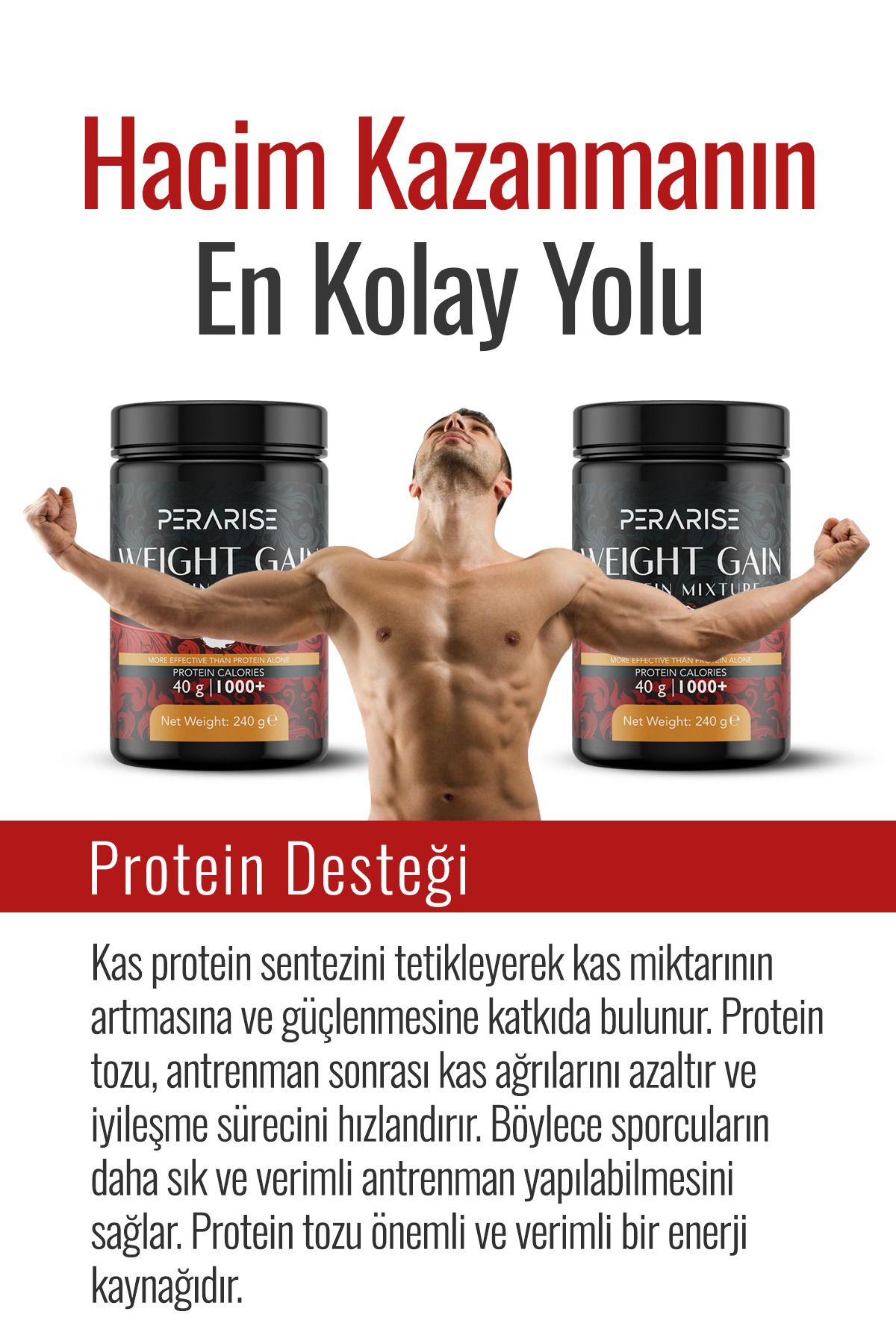 Kilo-aldırıcı Iştah Açıcı Kilo Alma Protein Tozu Muz Ve Kakao Aromalı Kilo Aldıran Toz (1’Lİ SET)