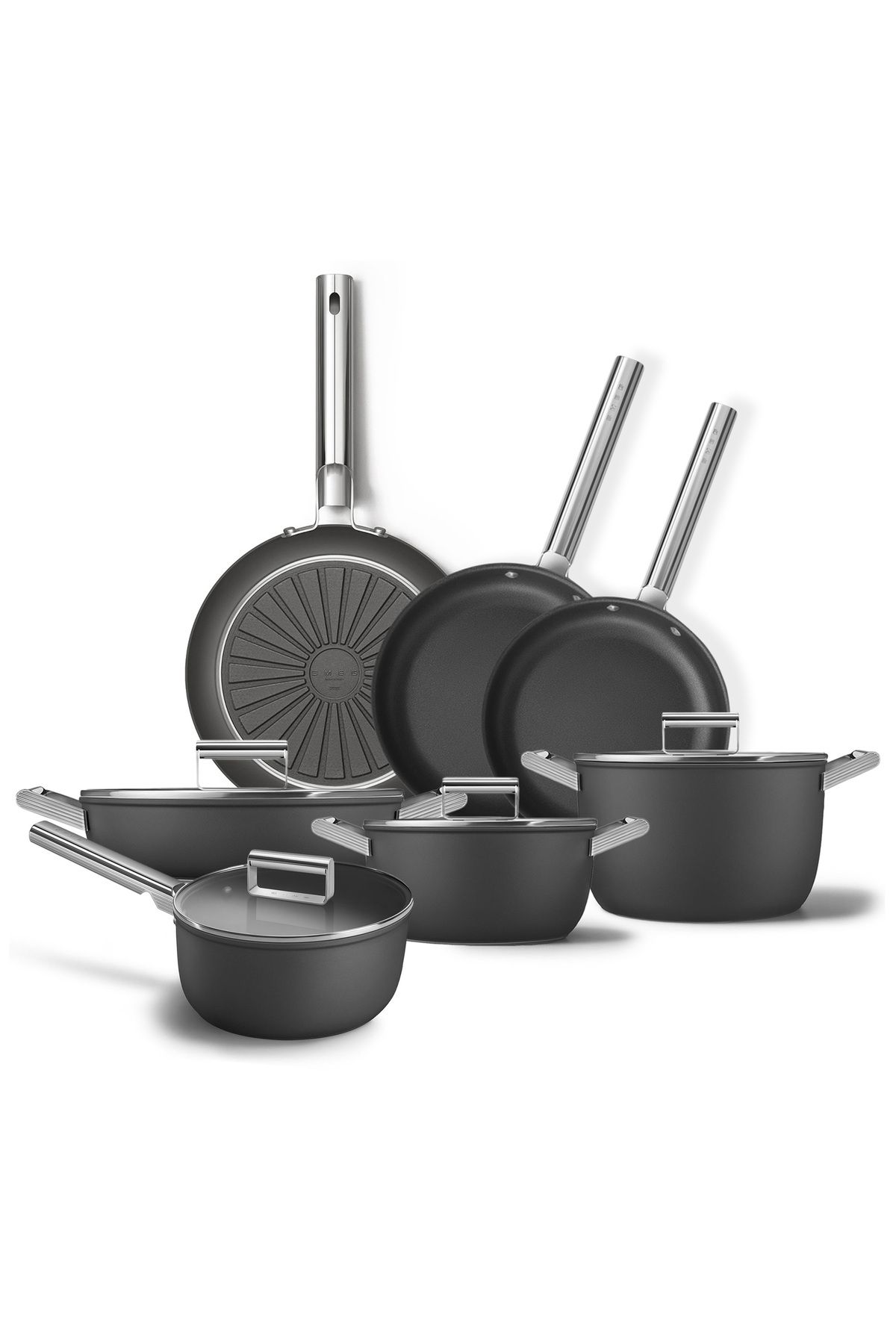 SmegCookware 50's StyleSiyah Grande Plus 7'li...