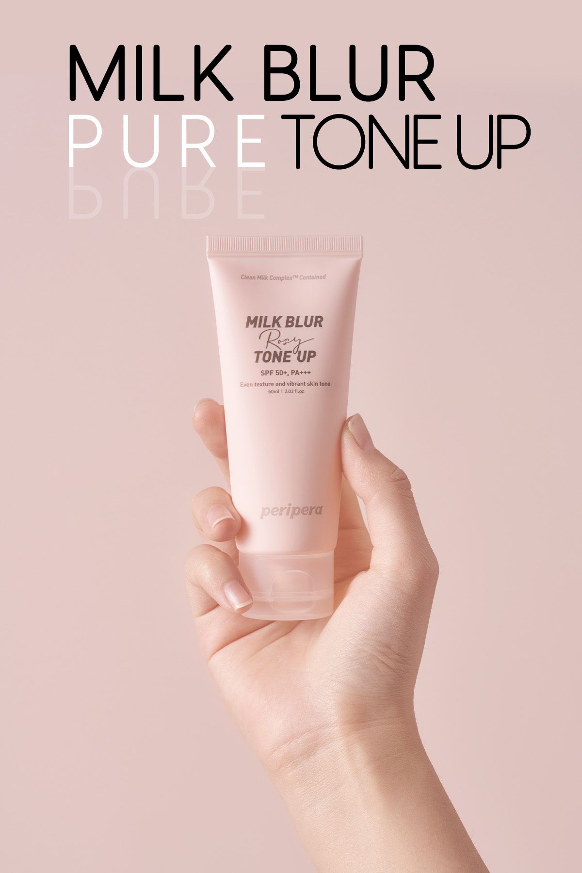 Pembe Bazlı, Cilt Tonu Eşitleyici Krem Peripera Milk Blur Tone Up Cream SPF50+/PA+++ (03 Rosy)