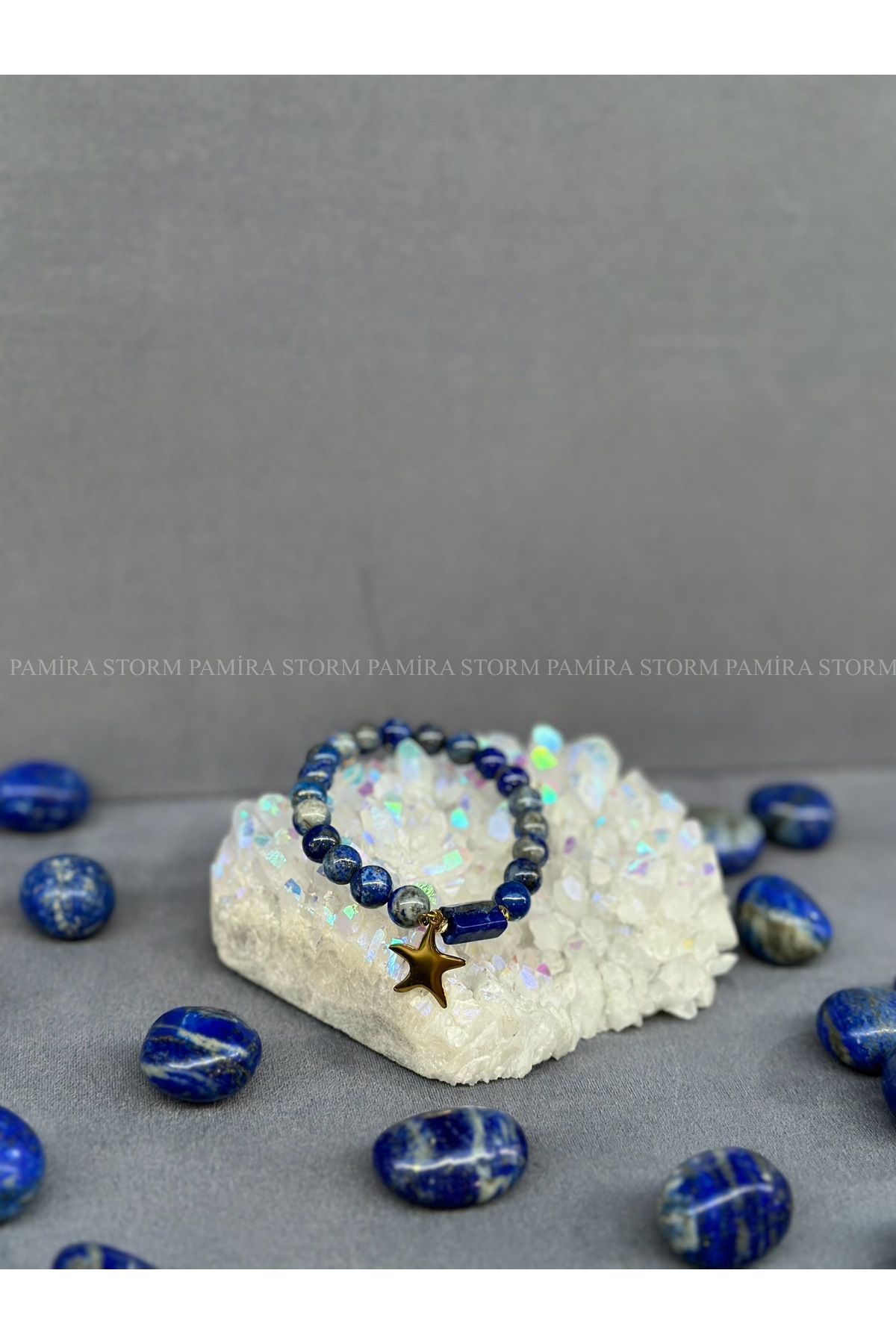 PAMİRA STORM 8MM LAPİS LAZULİBİLEKLİK ÇELİK Y...