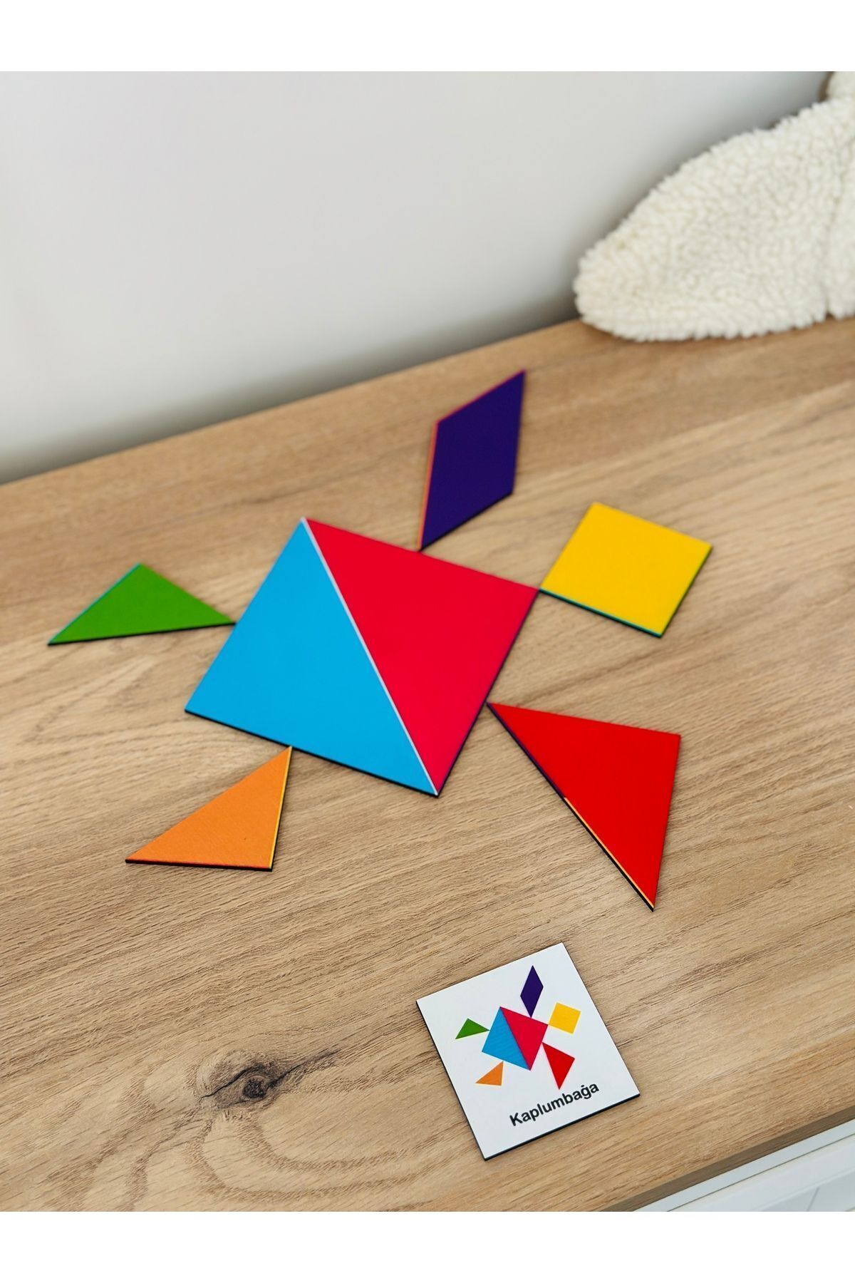 Tangram, Mega Boy Ahşap Tangram, 7 Parça Ahşap Zeka ve Strateji Oyunu,