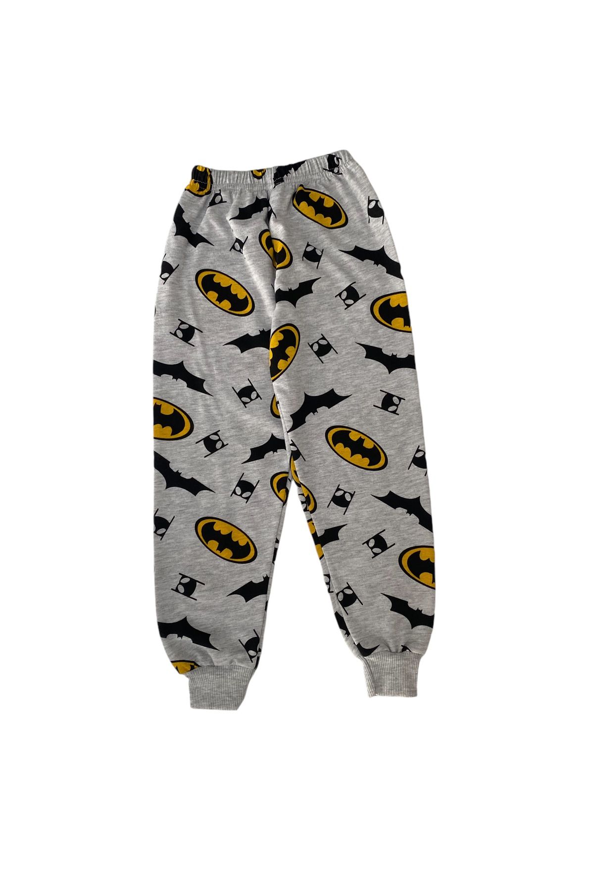 Erkek Çocuk Pamuklu Gri Batman Desen Pijama Takımı