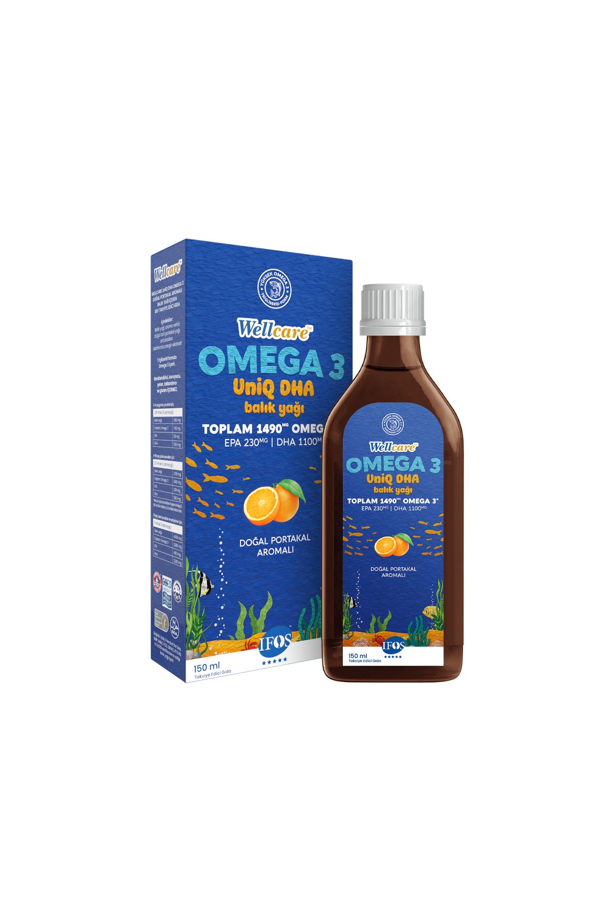 WellcareUniq Dha Omega 3Doğal Portakal Aromal...