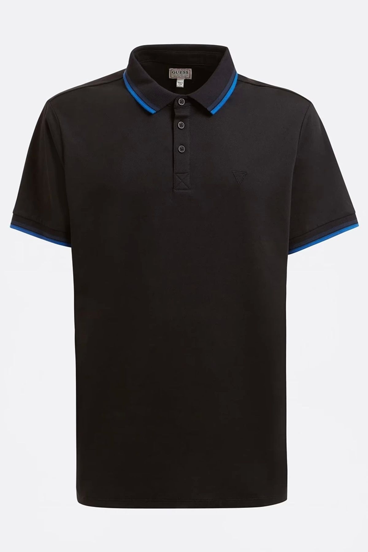 Erkek Ss Sports Pique Polo Yaka Siyah T-shirt