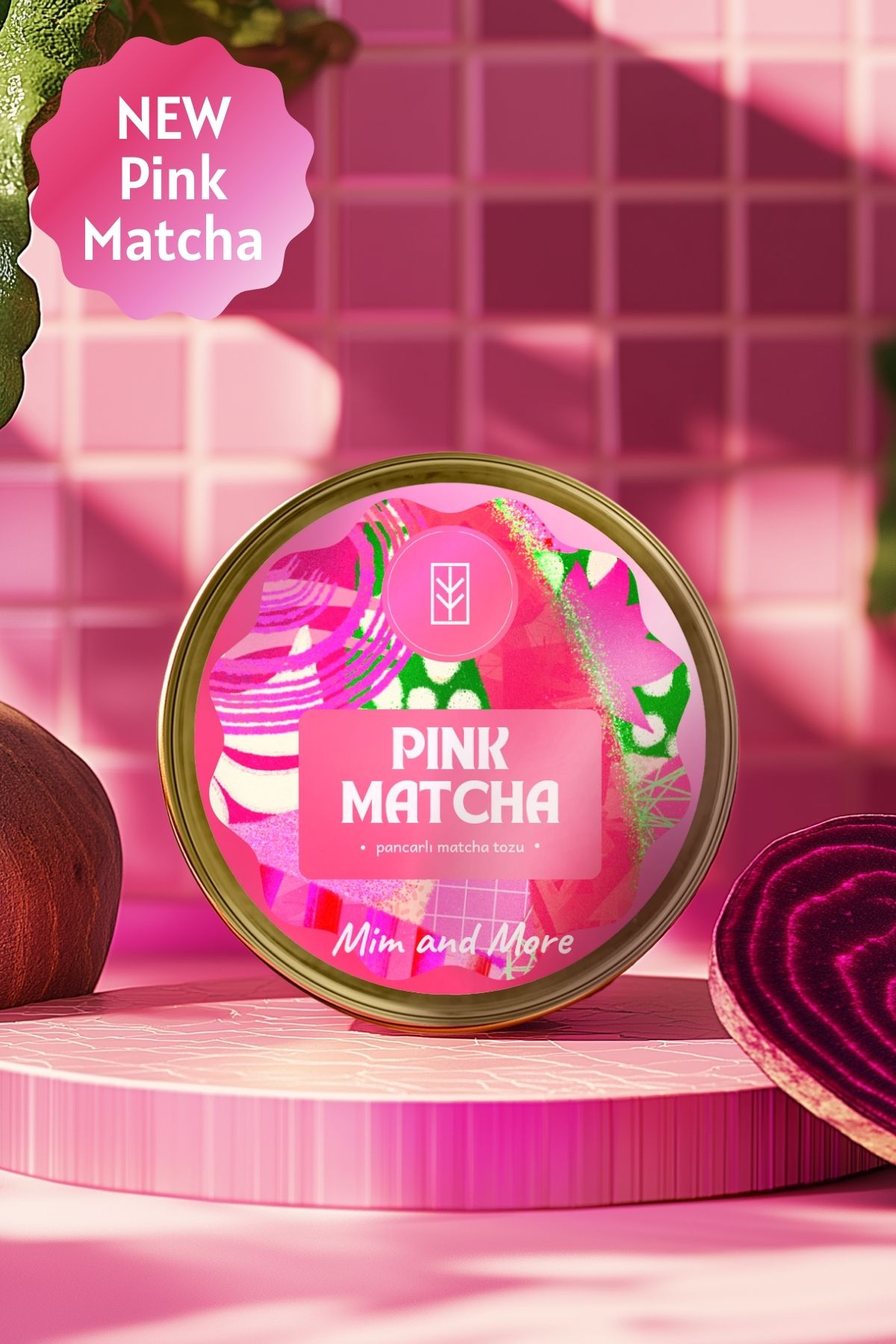 Mim and More Pink Matcha -Pembe Superfood Mat...