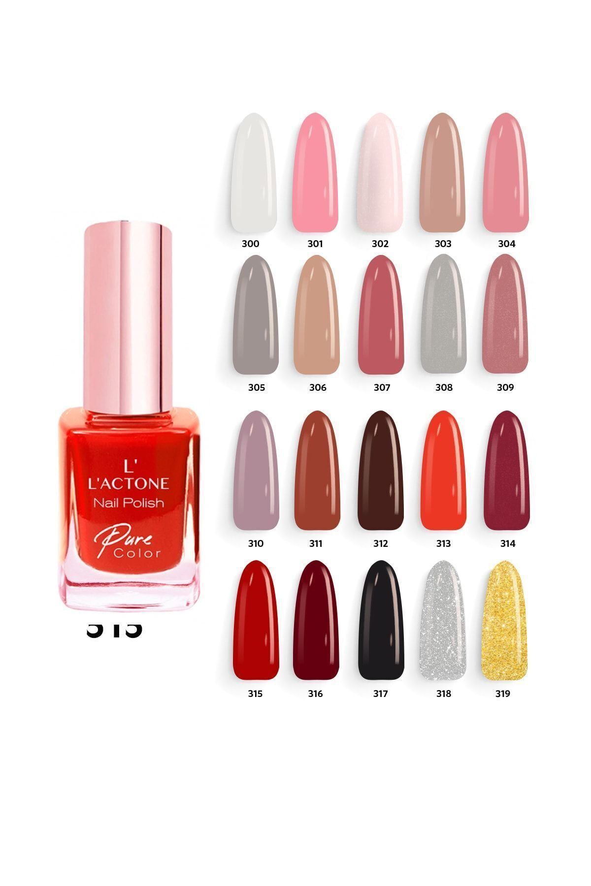 Kırmızı Oje Nail Polish Pure Color 313